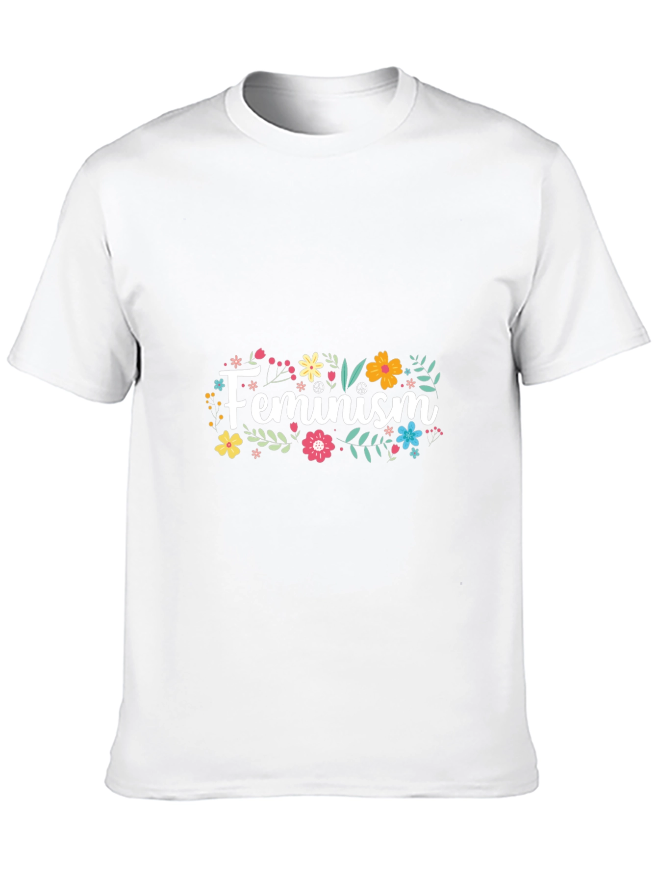 Feminism Floral T-Shirt - Black Graphic Tee