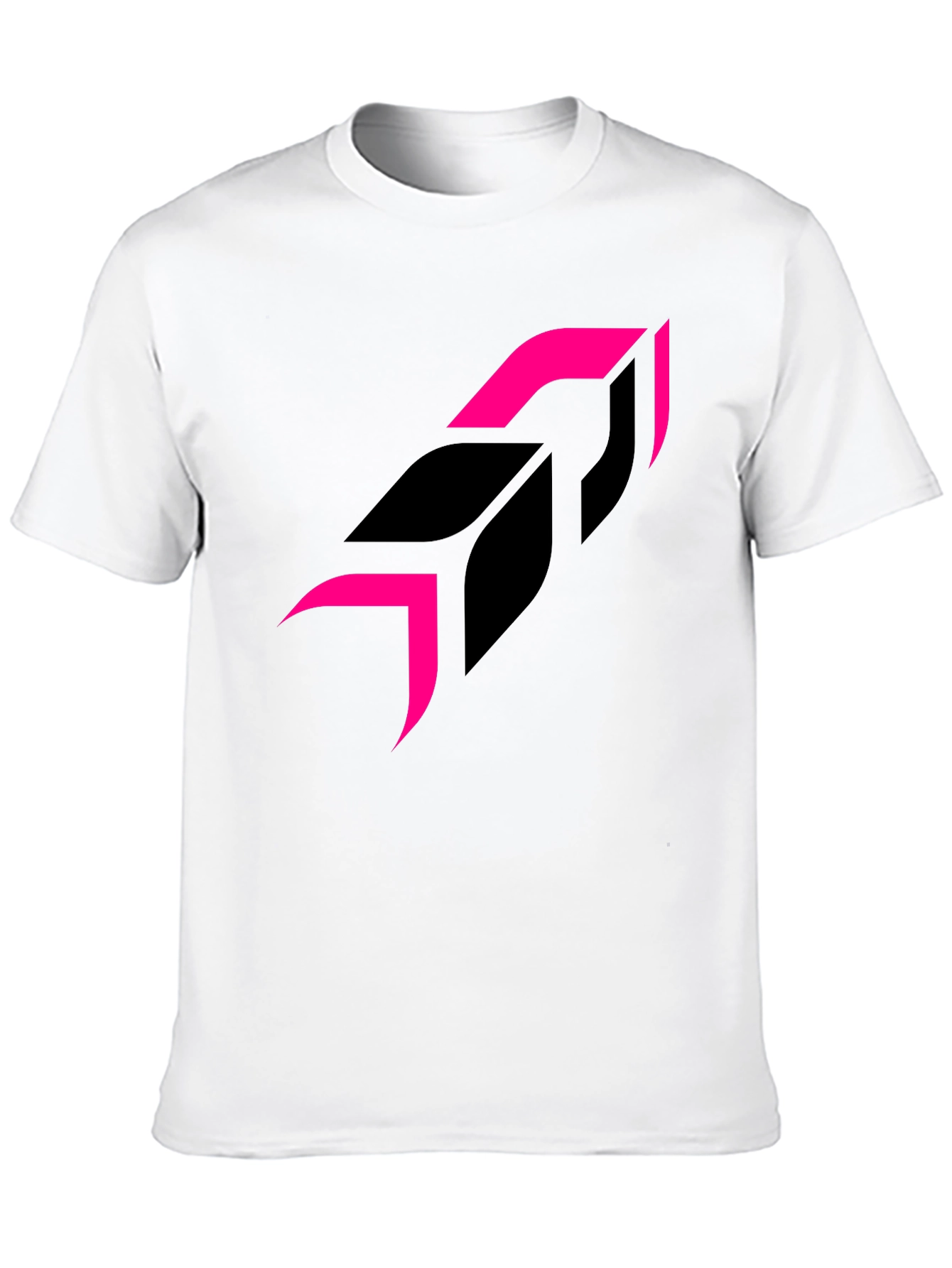 Modern Graphic Tee - Black Shirt Pink Accents