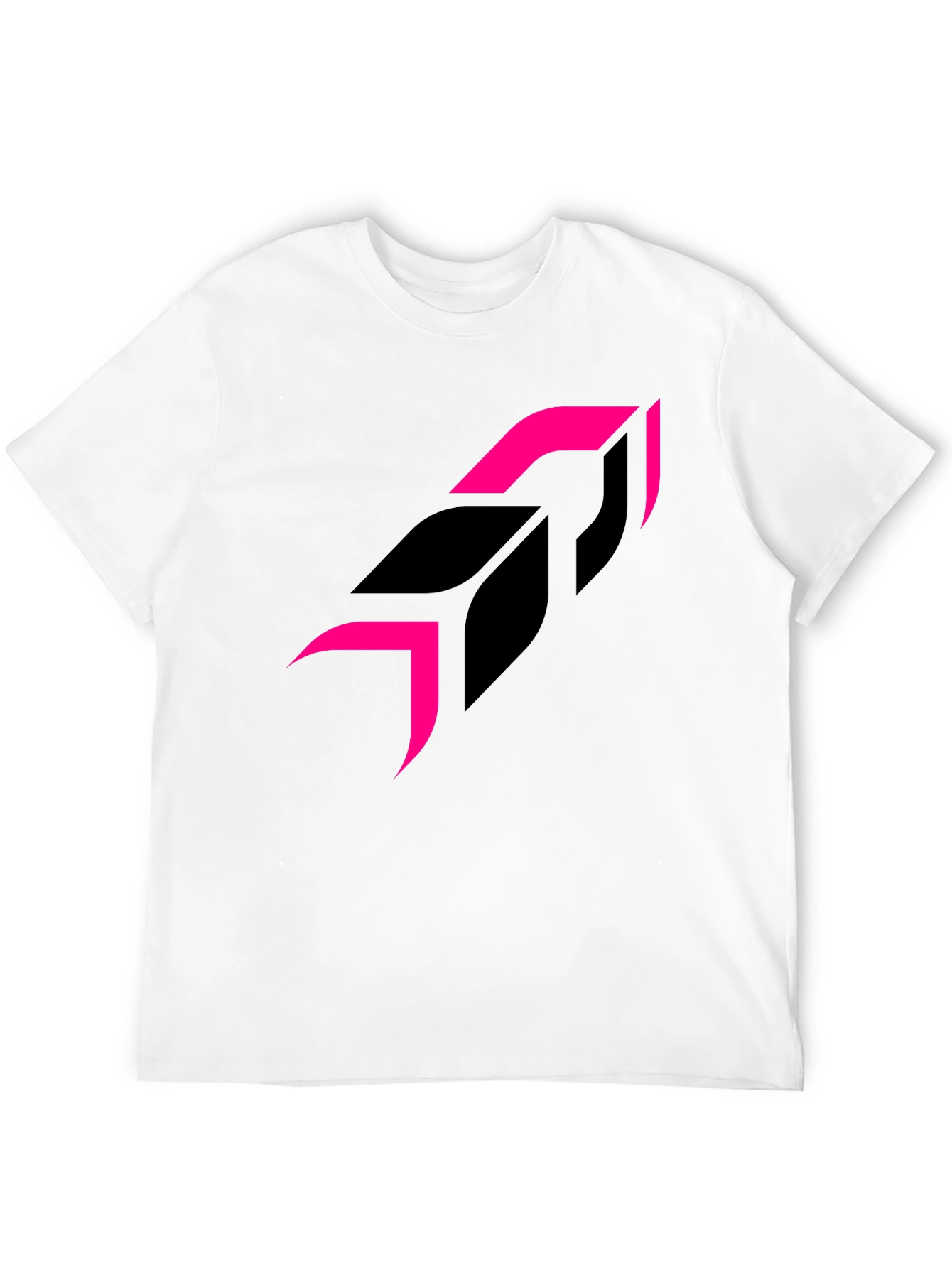 Modern Graphic Tee - Black Shirt Pink Accents