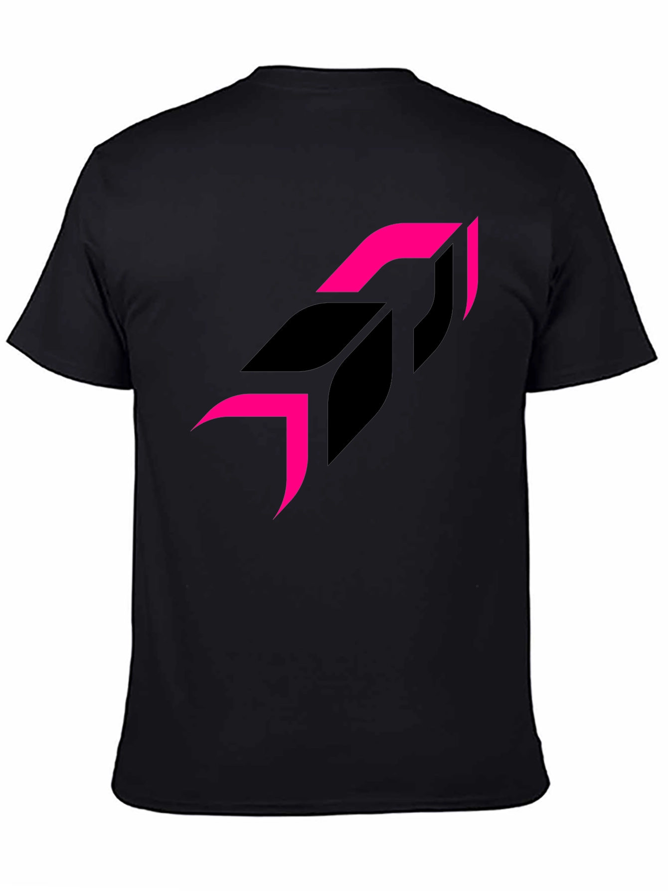 Modern Graphic Tee - Black Shirt Pink Accents