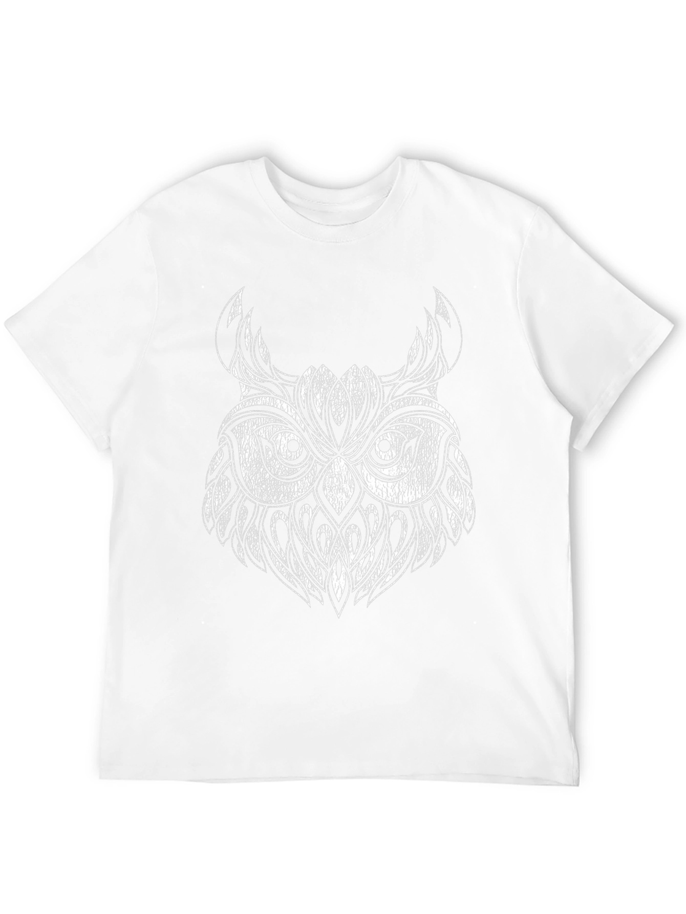 Owl Graphic Print Mens Black T-Shirt