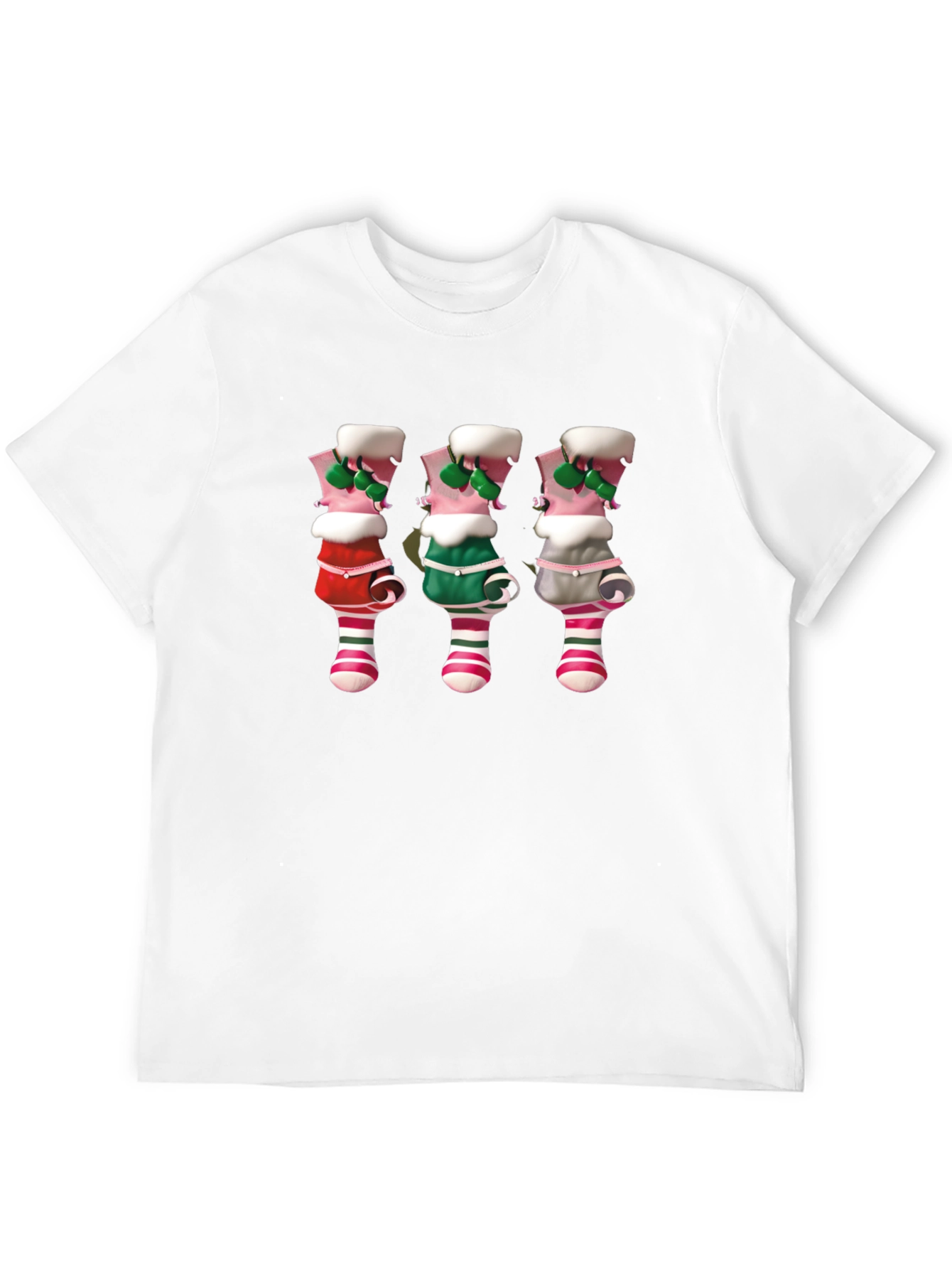 Festive Elf Boot Graphic Tee - Christmas Fun