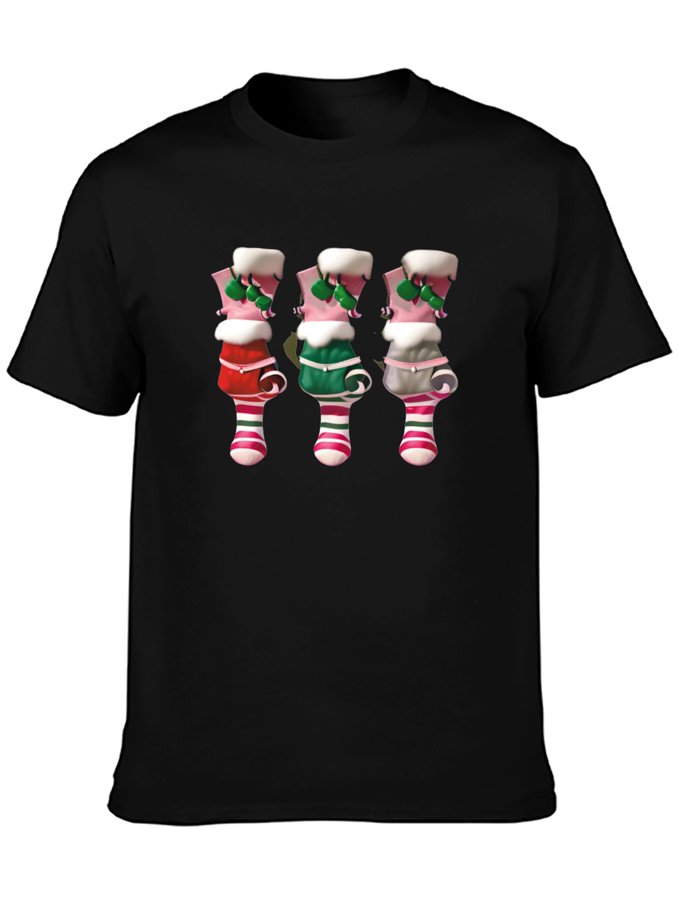 Festive Elf Boot Graphic Tee - Christmas Fun