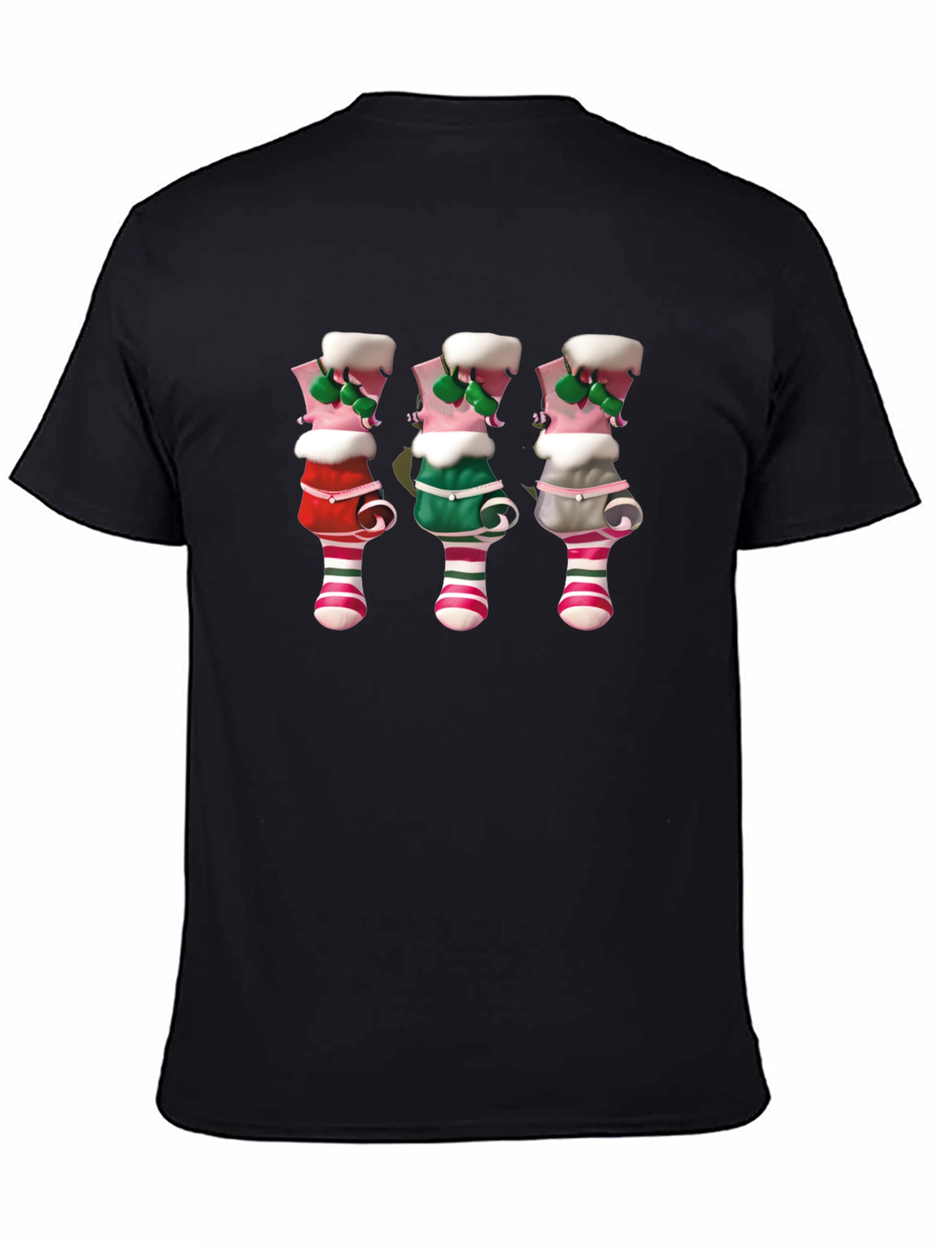 Festive Elf Boot Graphic Tee - Christmas Fun