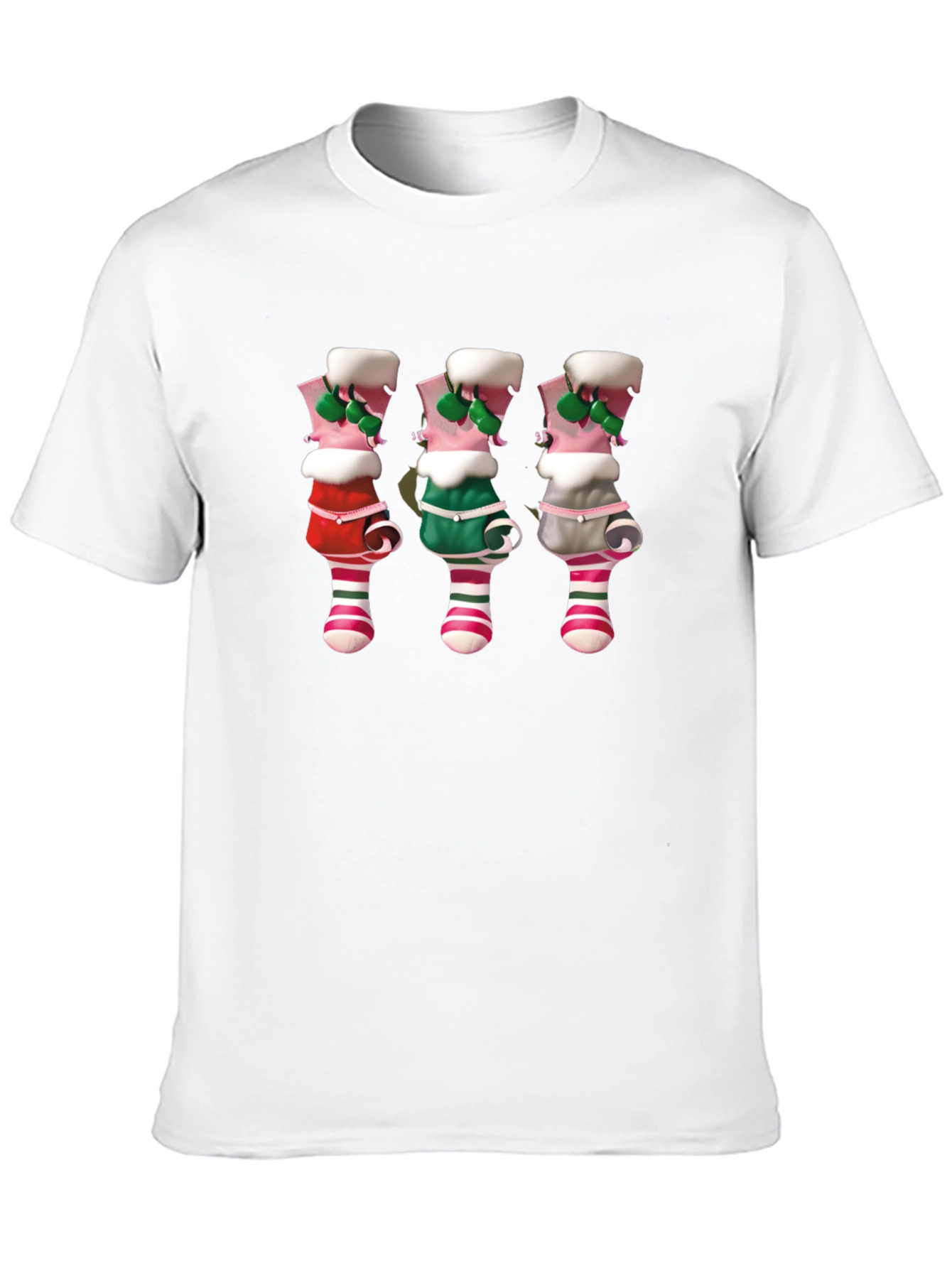 Festive Elf Boot Graphic Tee - Christmas Fun