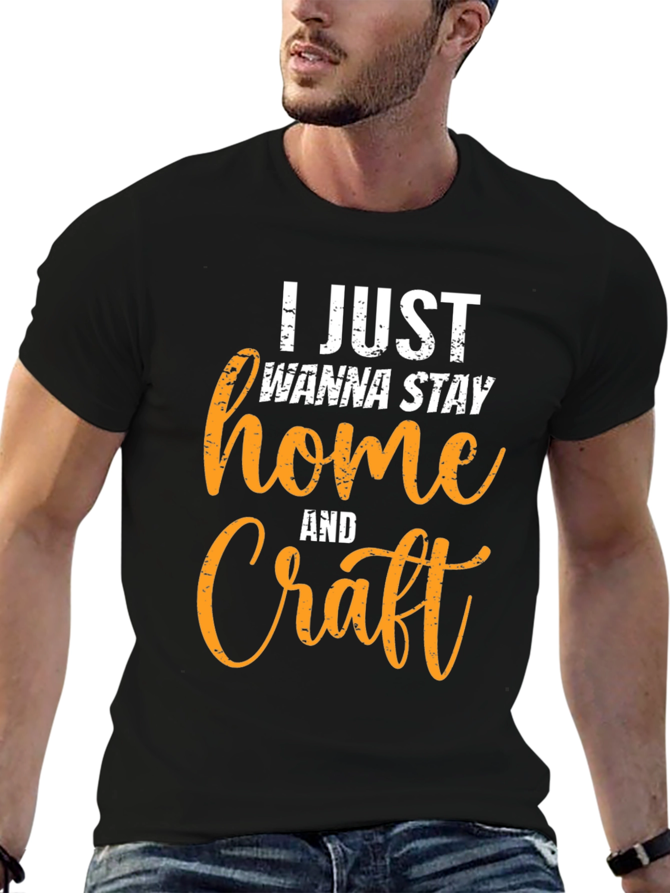 Stay Home and Craft T-Shirt - Black