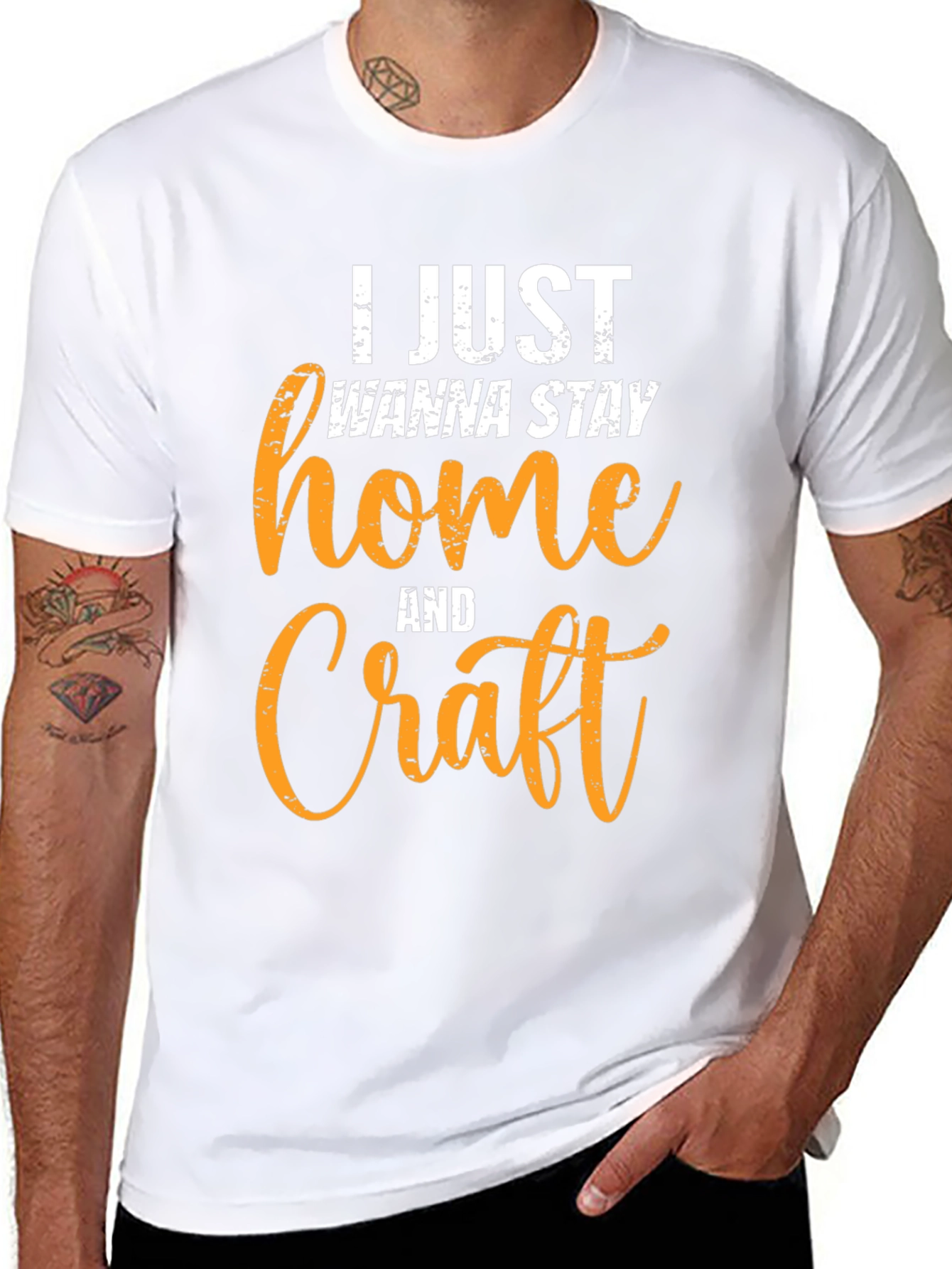 Stay Home and Craft T-Shirt - Black