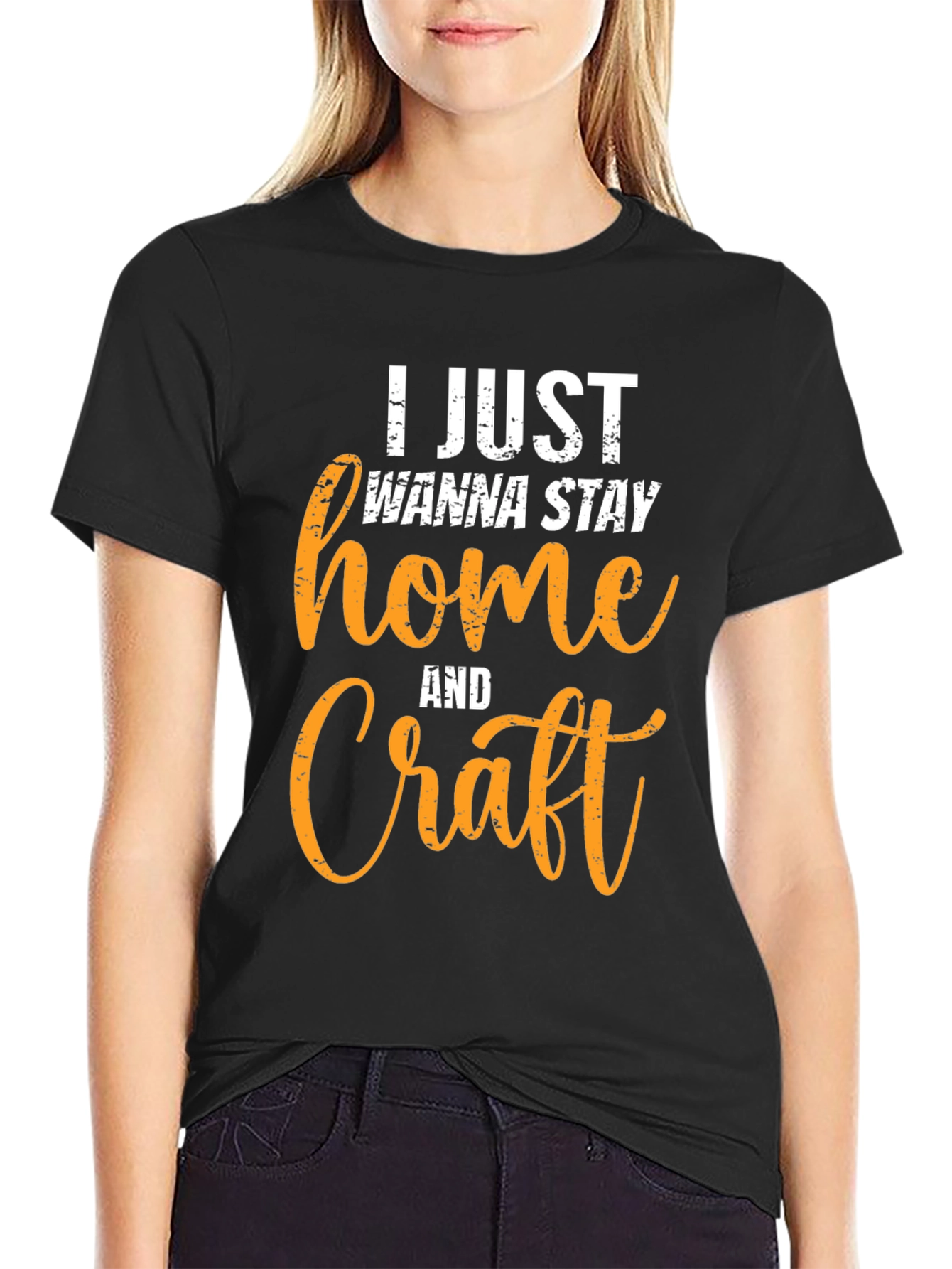 Stay Home and Craft T-Shirt - Black