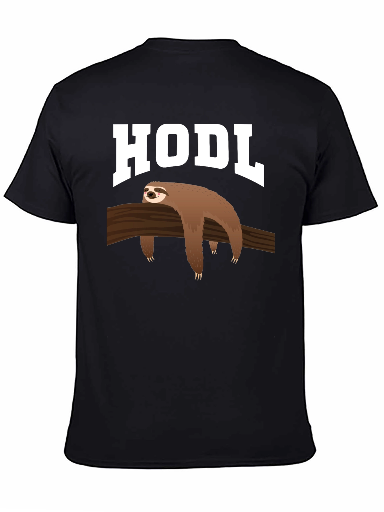 HODL Sloth Graphic Tee - Crypto Investor Apparel