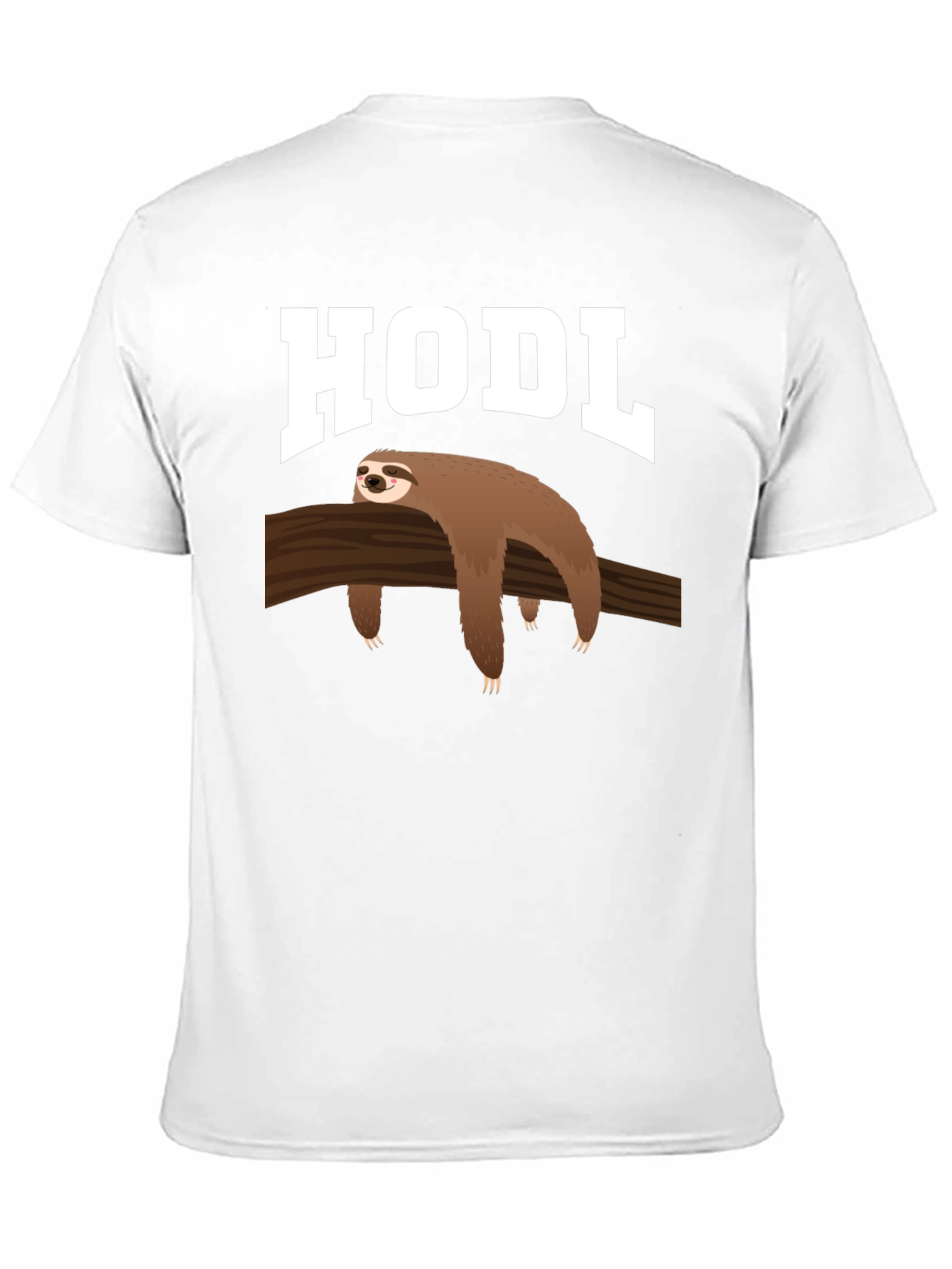 HODL Sloth Graphic Tee - Crypto Investor Apparel