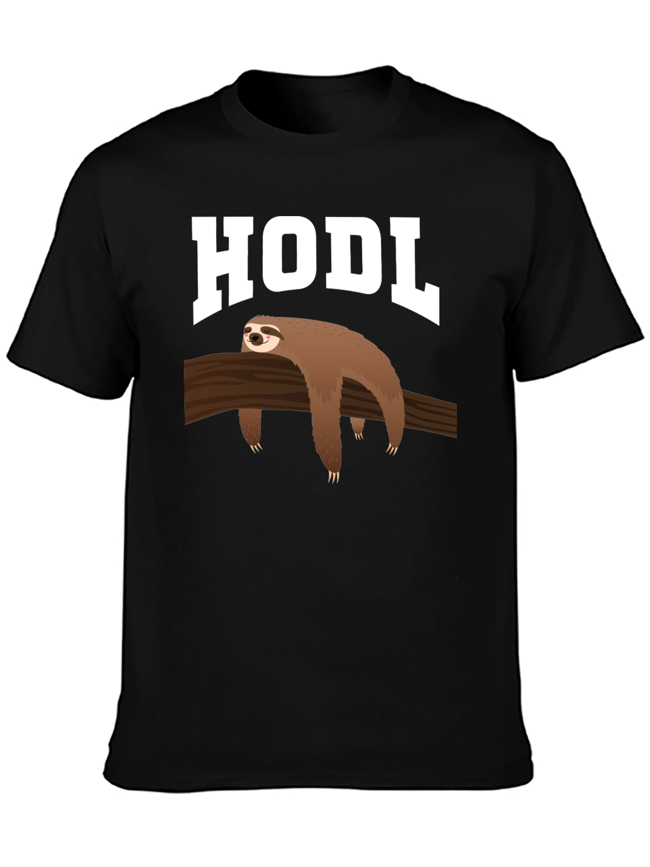 HODL Sloth Graphic Tee - Crypto Investor Apparel