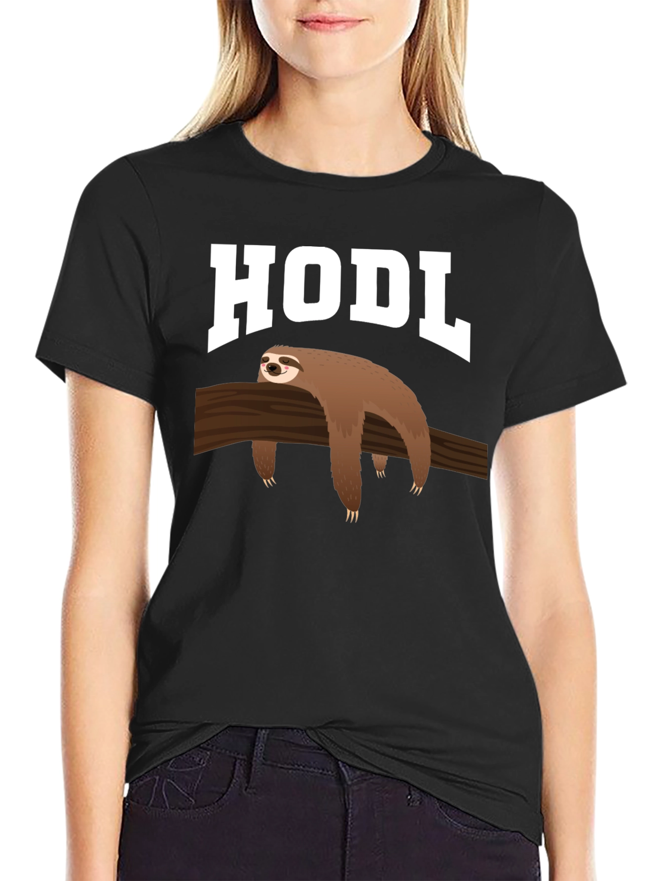 HODL Sloth Graphic Tee - Crypto Investor Apparel