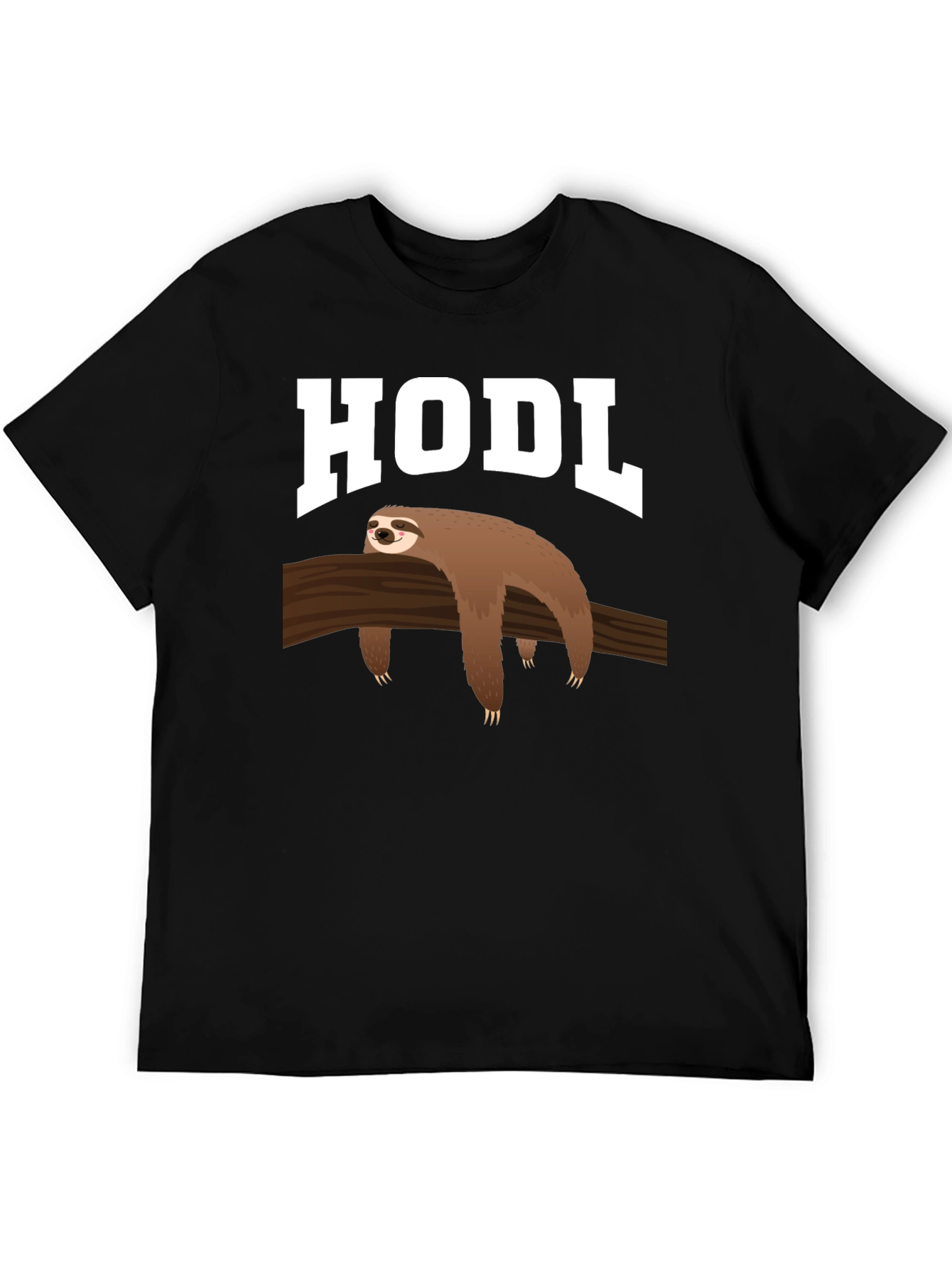 HODL Sloth Graphic Tee - Crypto Investor Apparel
