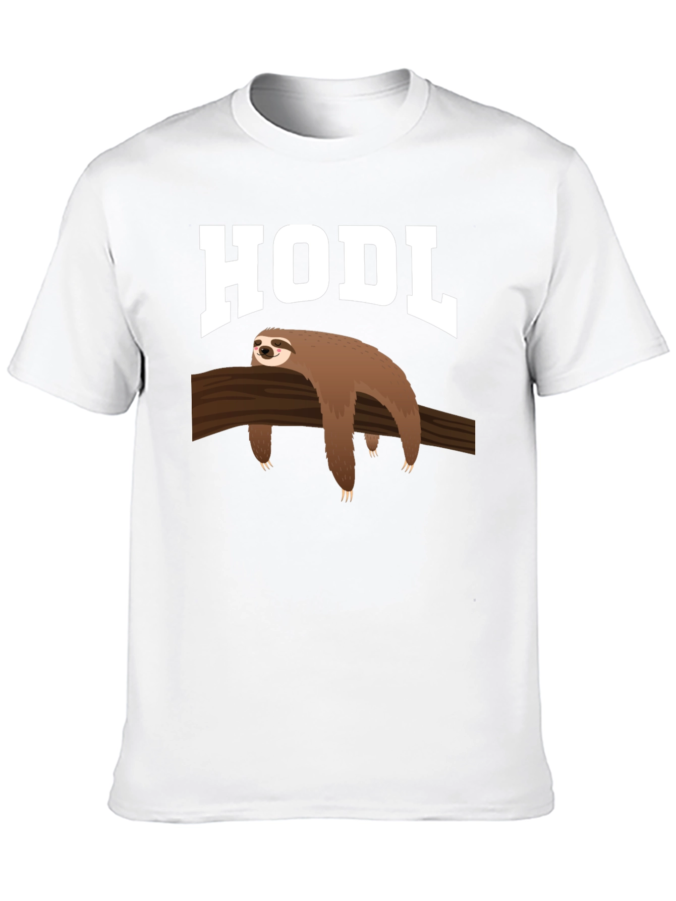 HODL Sloth Graphic Tee - Crypto Investor Apparel