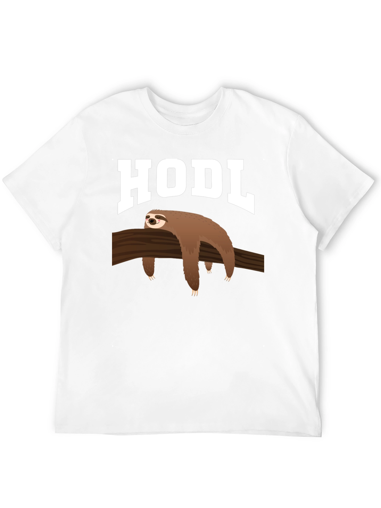 HODL Sloth Graphic Tee - Crypto Investor Apparel