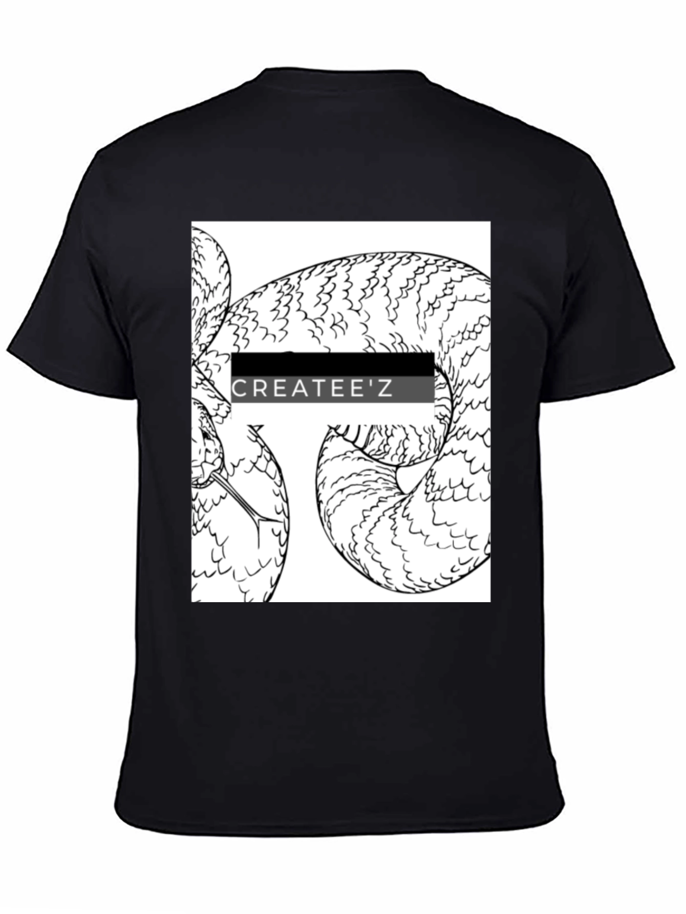 Createez Snake Graphic T-Shirt - Black