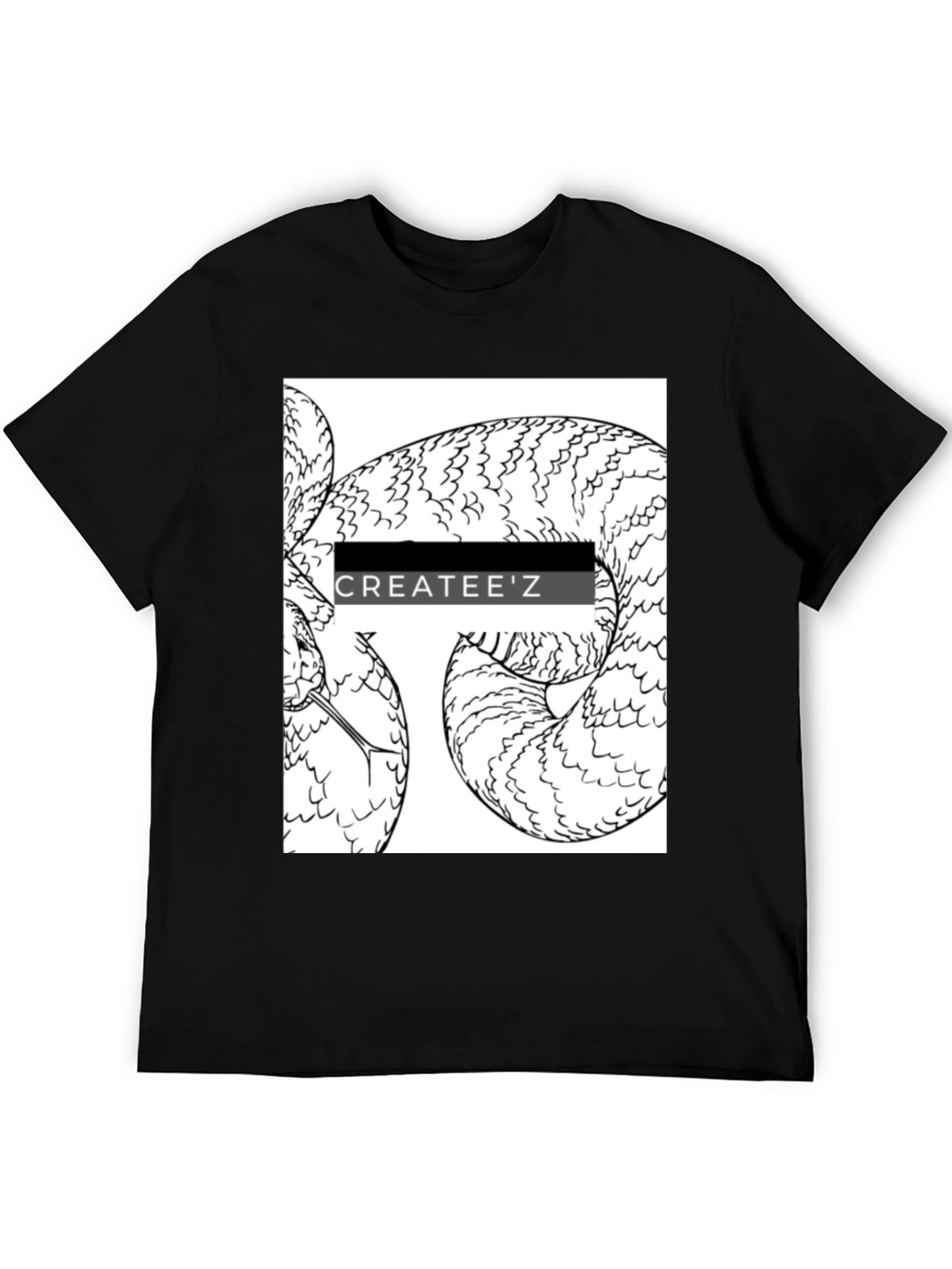 Createez Snake Graphic T-Shirt - Black