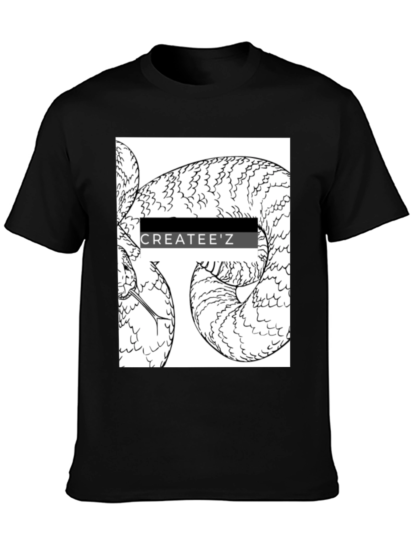 Createez Snake Graphic T-Shirt - Black