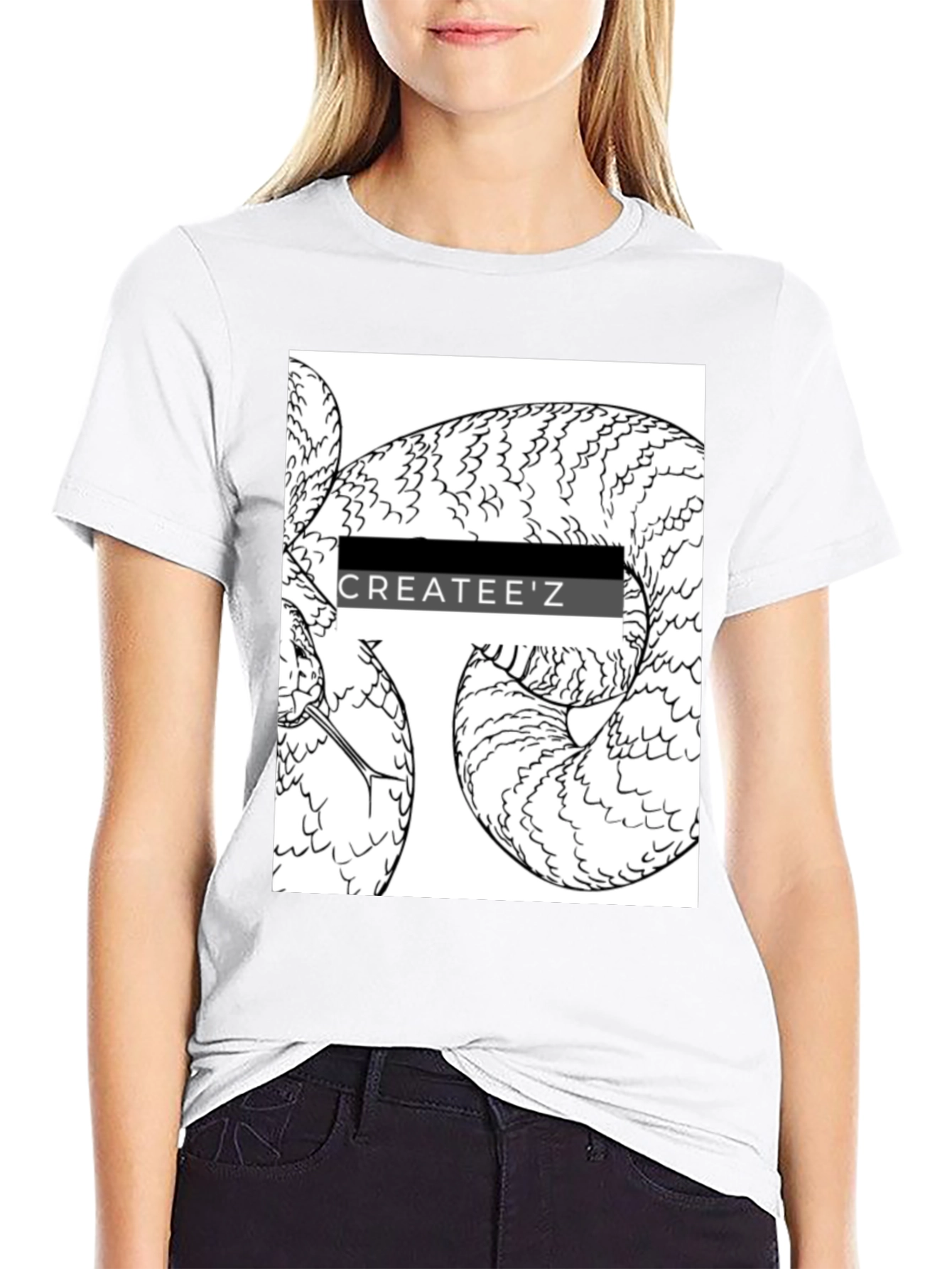Createez Snake Graphic T-Shirt - Black