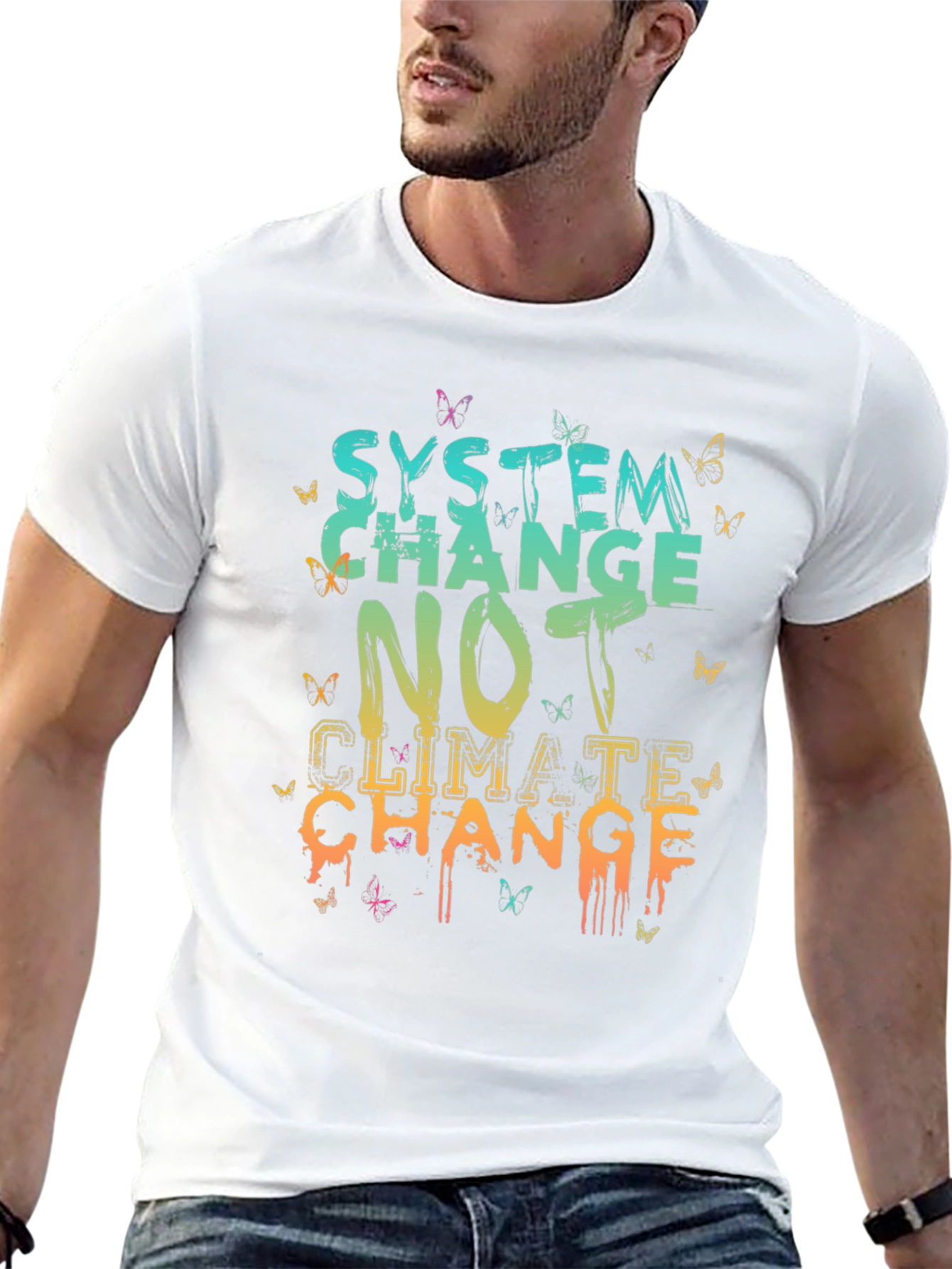 System Change Graphic Tee - Climate Activism Shirt