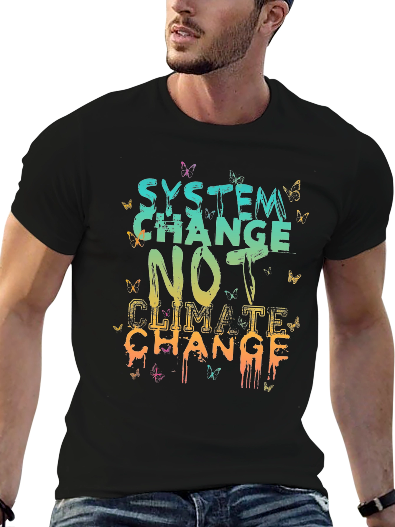 System Change Graphic Tee - Climate Activism Shirt