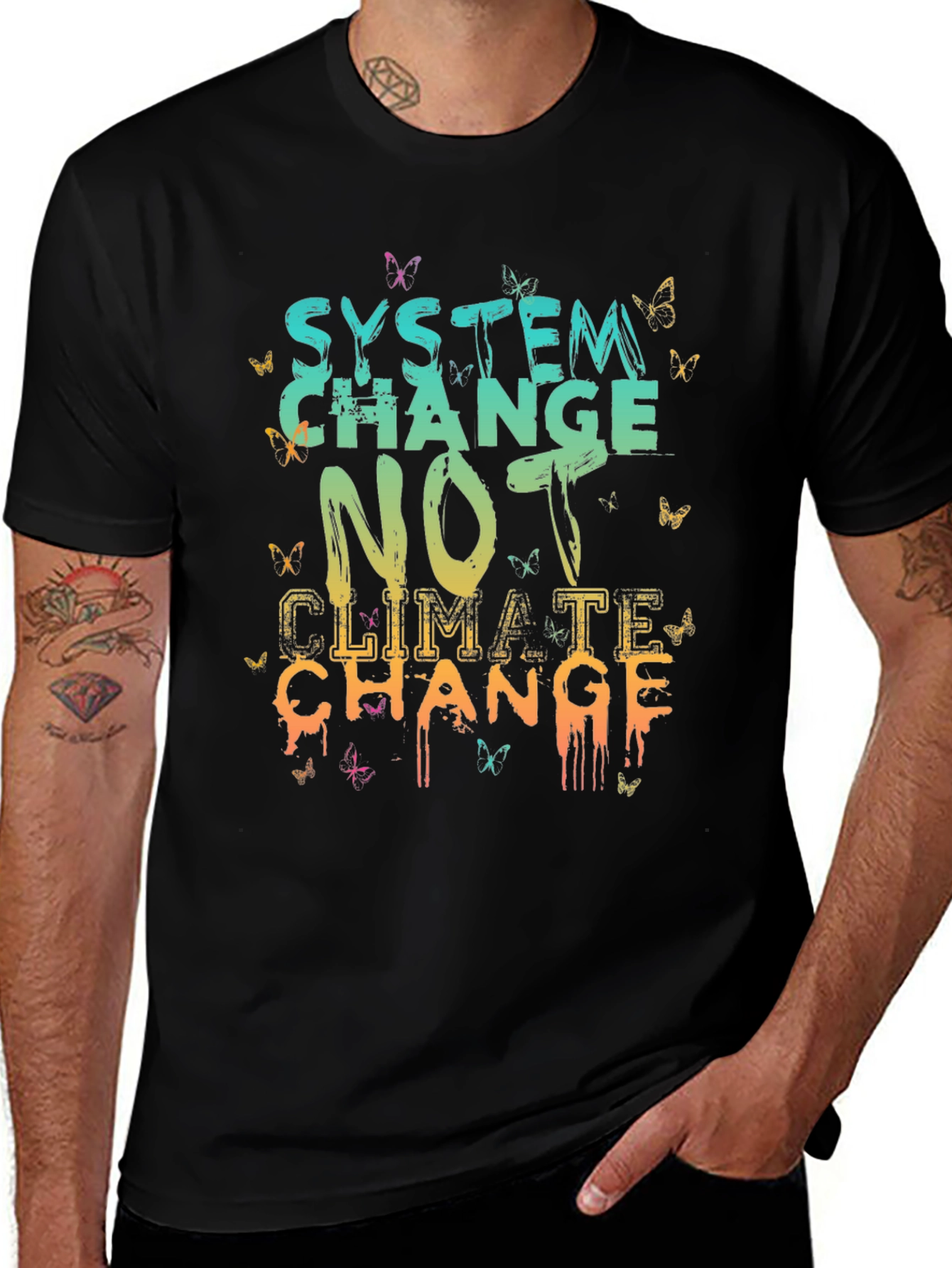 System Change Graphic Tee - Climate Activism Shirt