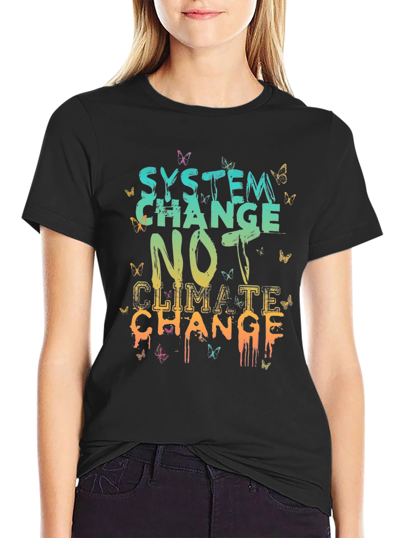 System Change Graphic Tee - Climate Activism Shirt