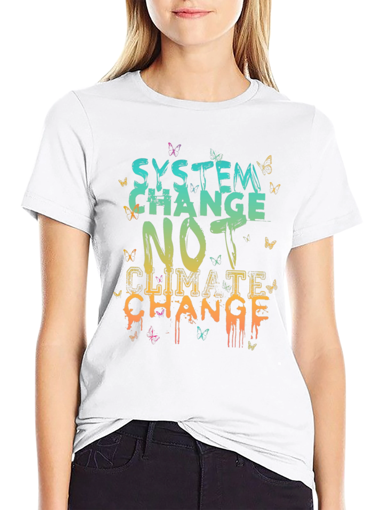 System Change Graphic Tee - Climate Activism Shirt
