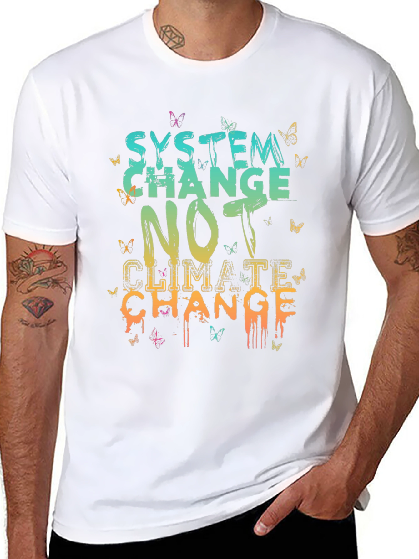 System Change Graphic Tee - Climate Activism Shirt