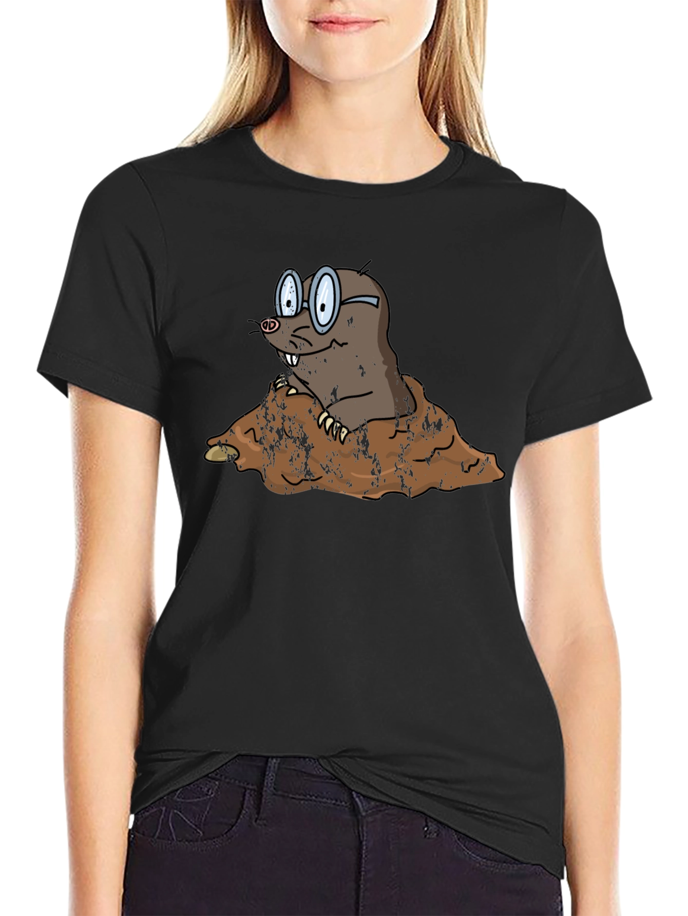 Mole Cartoon Graphic T-Shirt