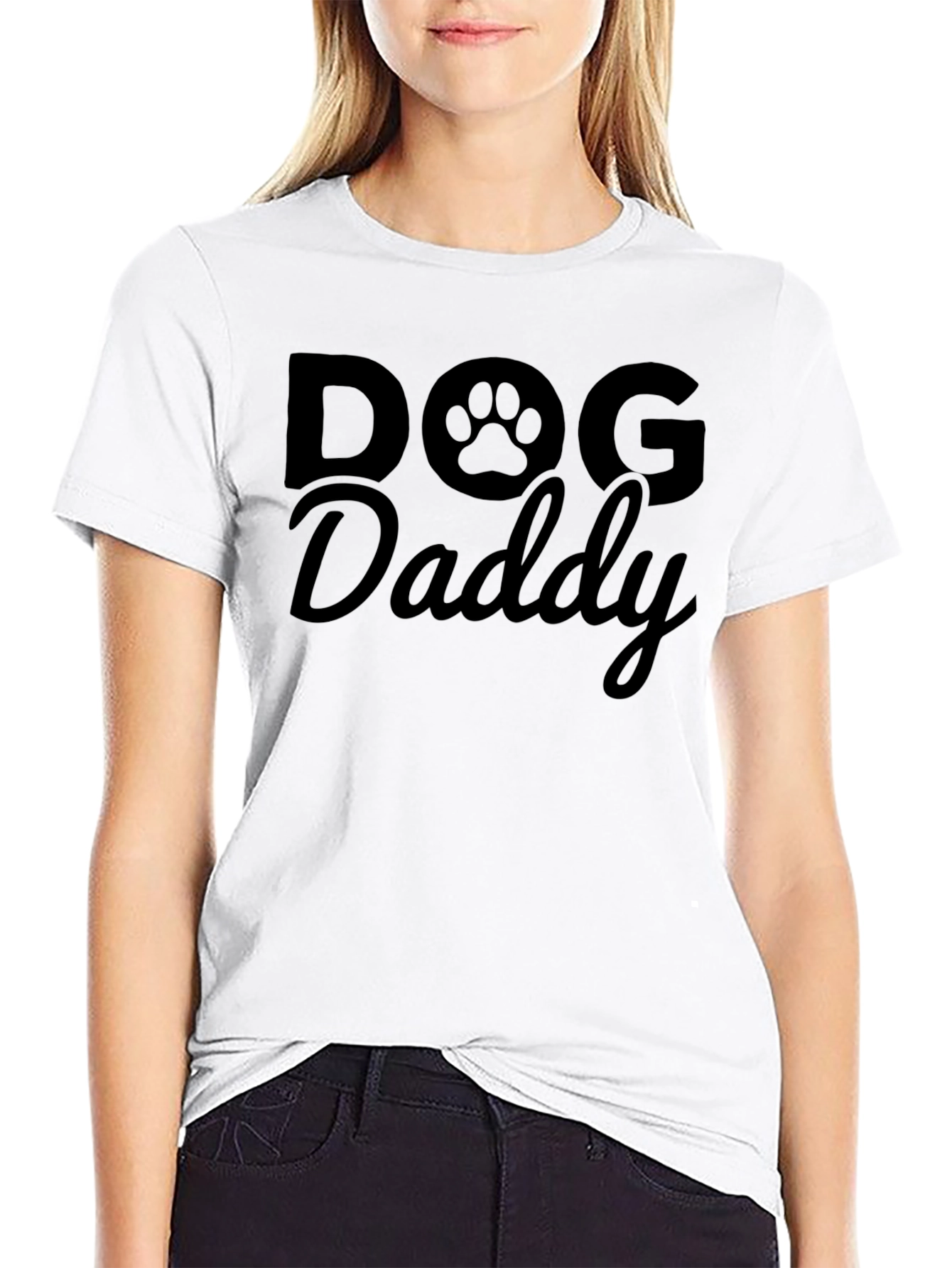 Dog Daddy T-Shirt - Paw Print Design