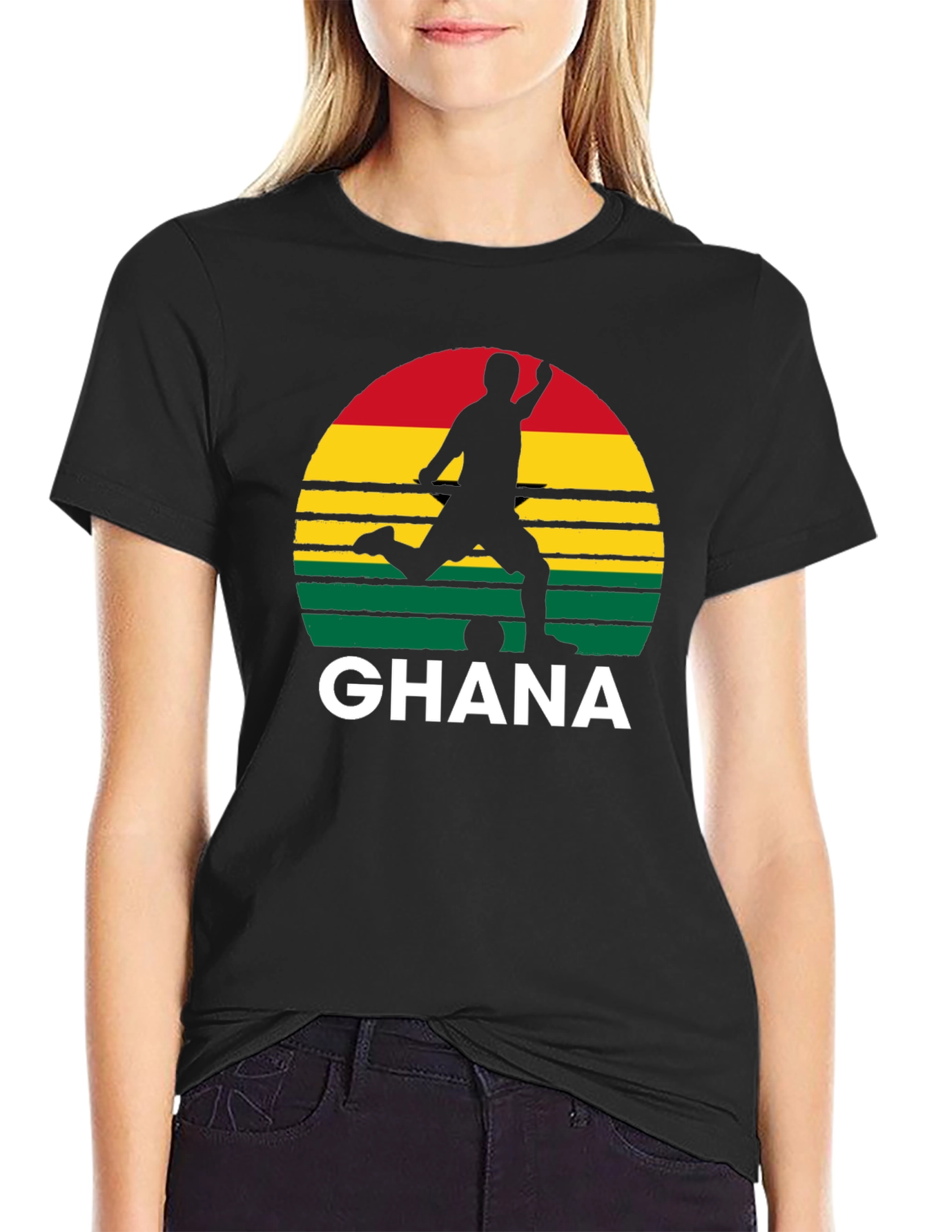 Ghana Soccer Silhouette Graphic Tee