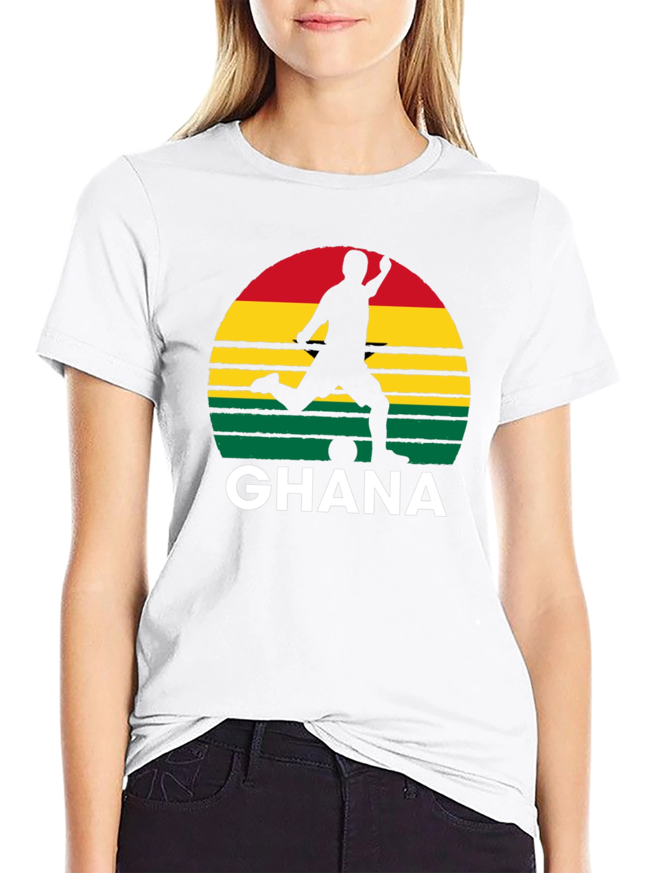 Ghana Soccer Silhouette Graphic Tee