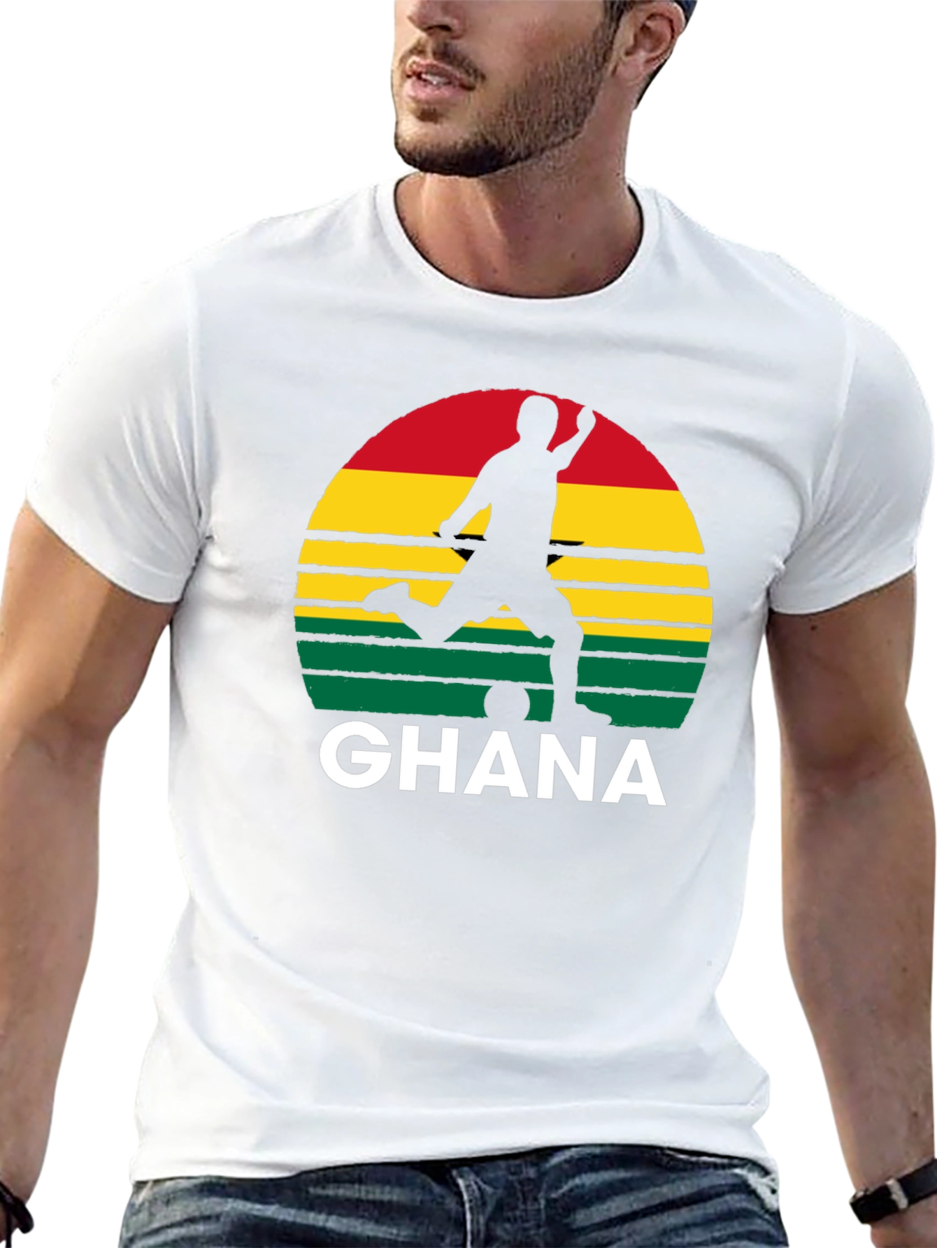 Ghana Soccer Silhouette Graphic Tee
