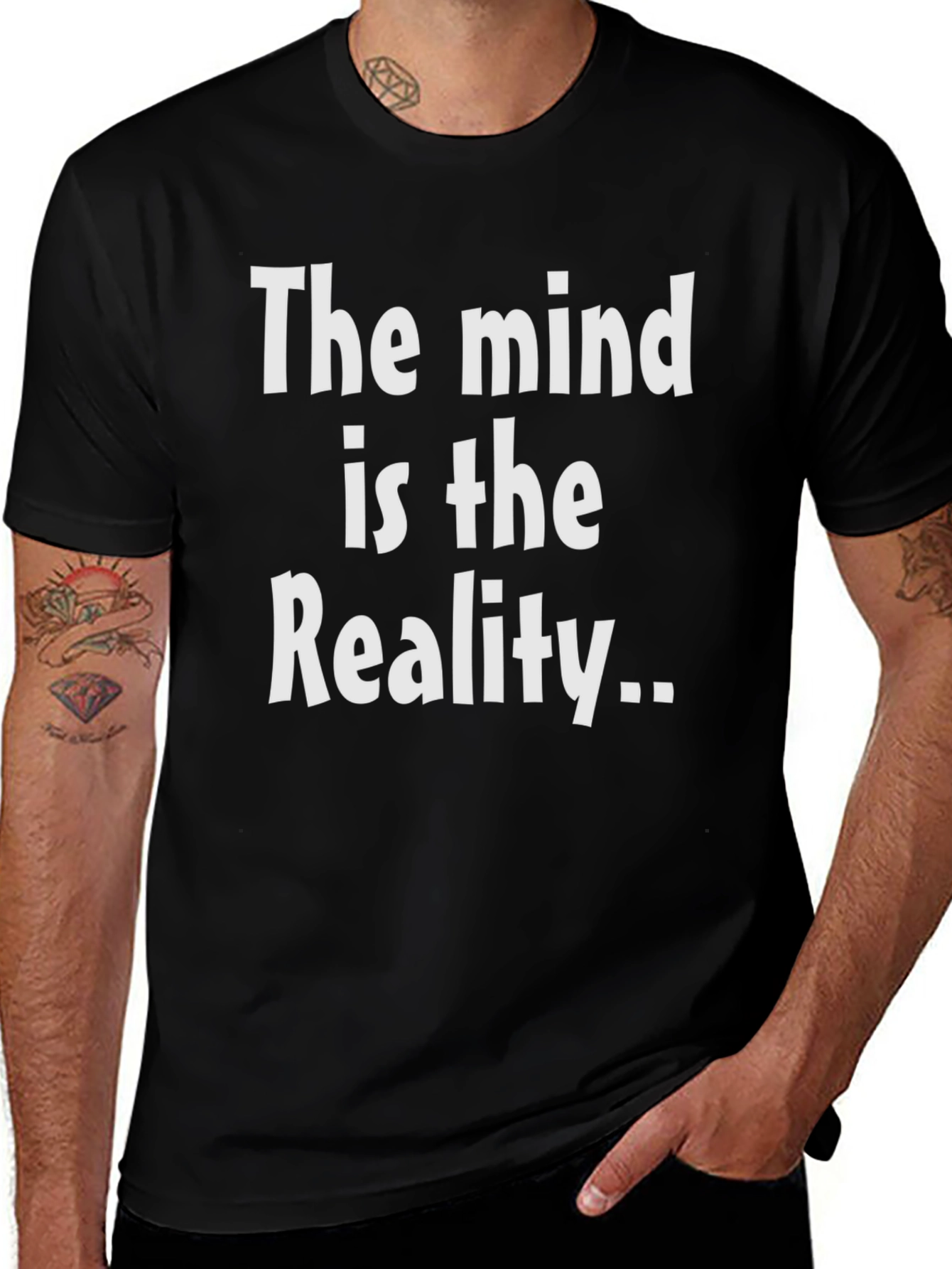 Mind is Reality Black Graphic T-Shirt