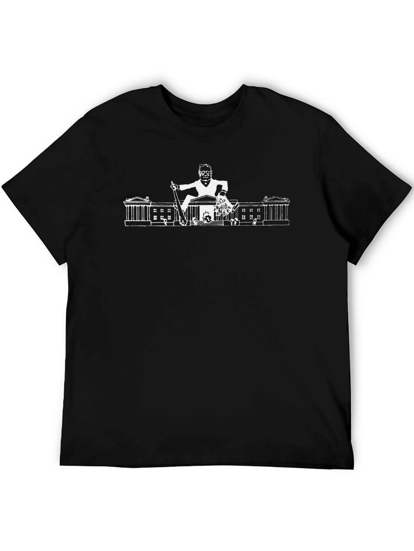 Political Humor Graphic Tee - Unisex Black T-Shirt