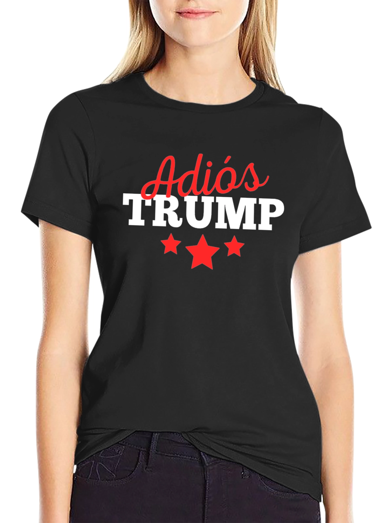 Adios Trump Graphic Tee Anti-Trump Political Statement Shirt