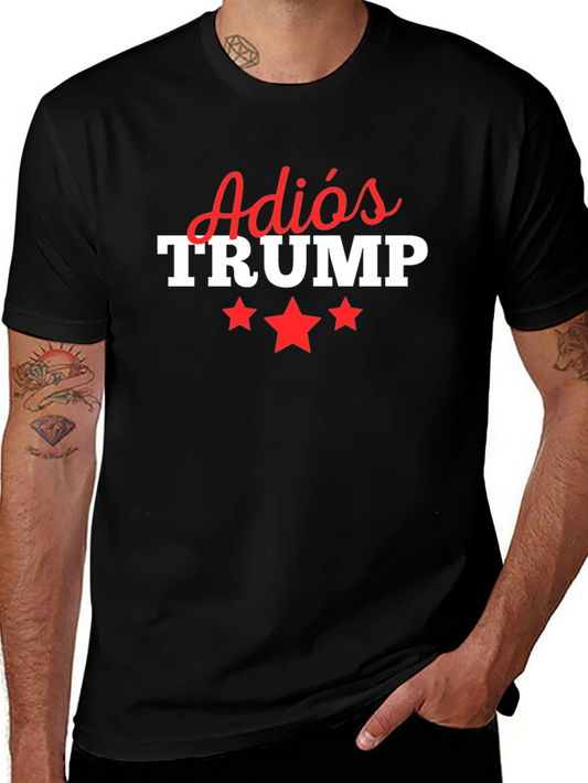 Adios Trump Graphic Tee Anti-Trump Political Statement Shirt
