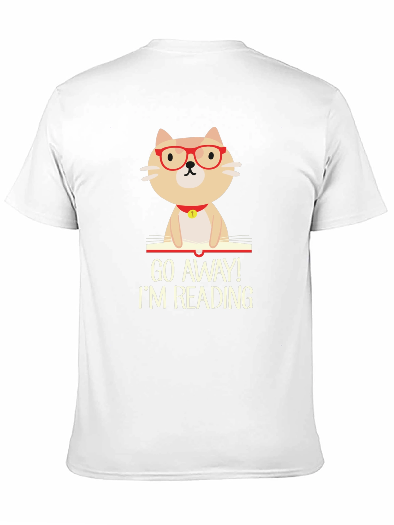 Funny Reading Cat Graphic T-Shirt