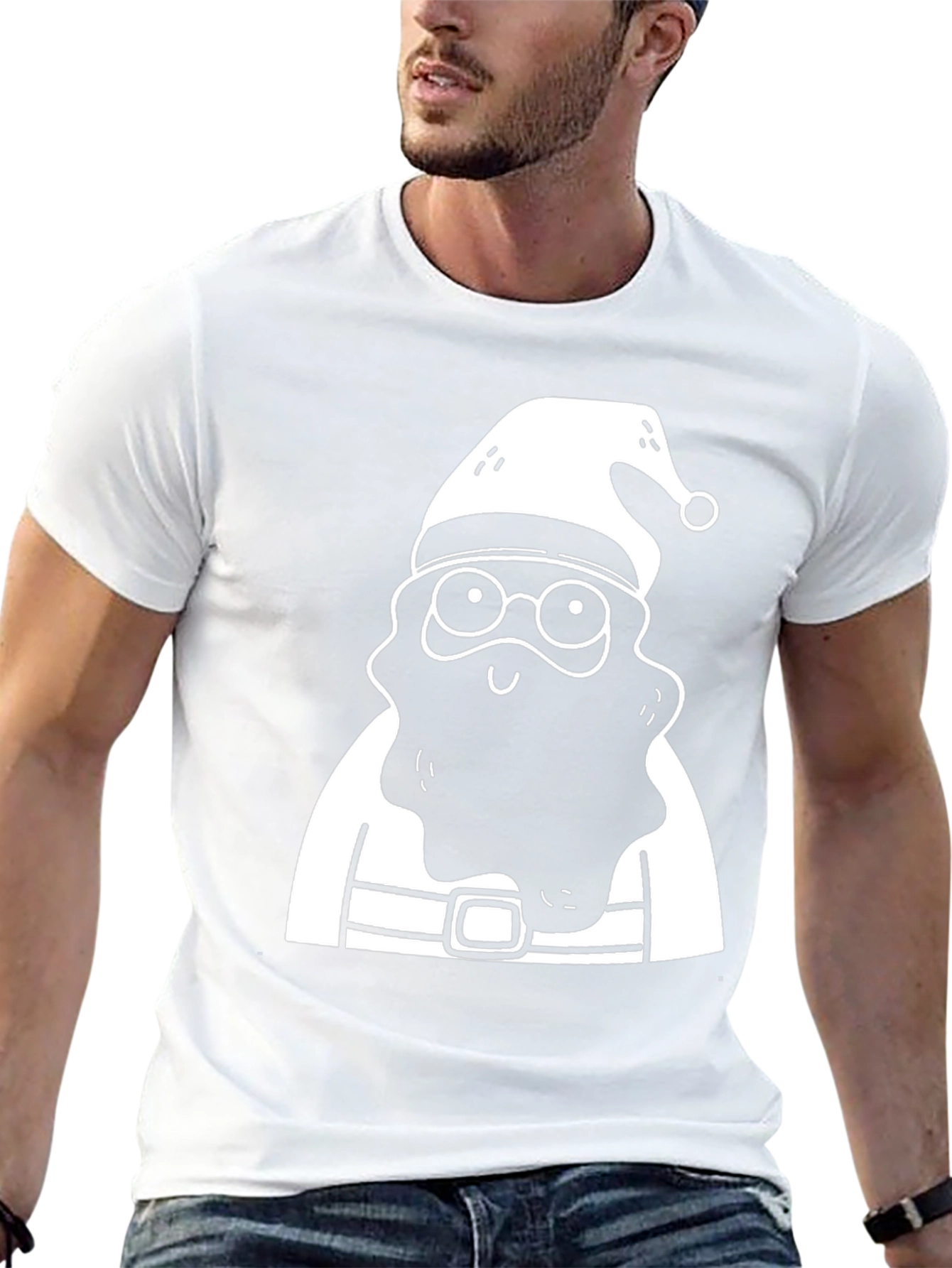 Santa Claus Graphic T-Shirt - Festive Holiday Apparel