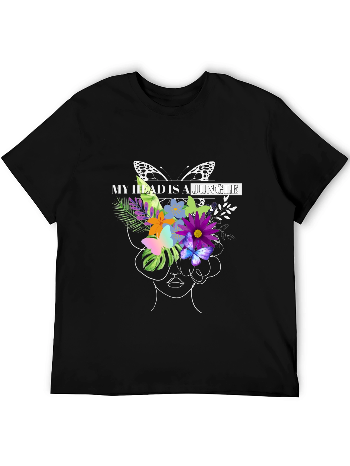Jungle Mind T-Shirt - Floral Butterfly Graphic Tee