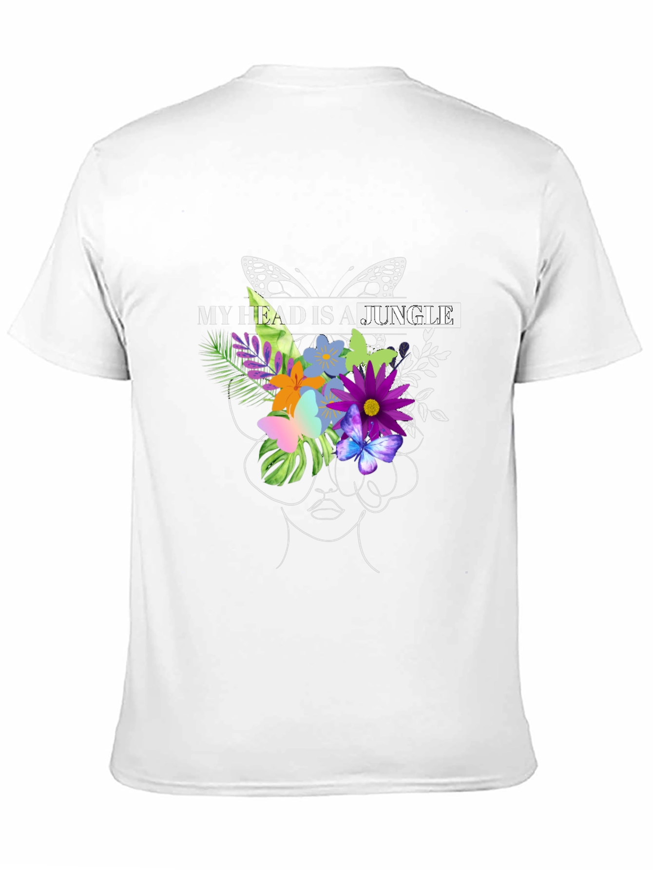 Jungle Mind T-Shirt - Floral Butterfly Graphic Tee