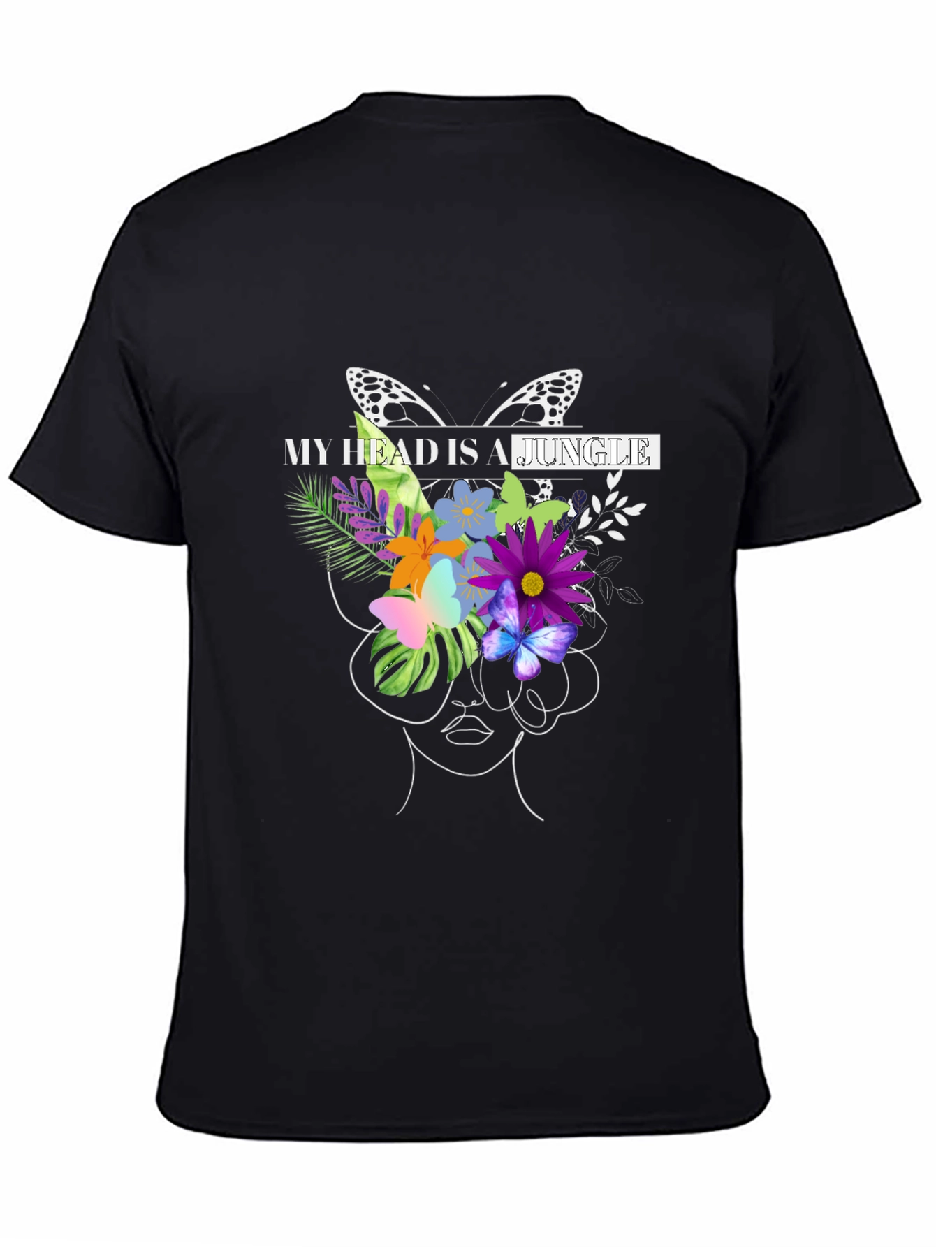 Jungle Mind T-Shirt - Floral Butterfly Graphic Tee