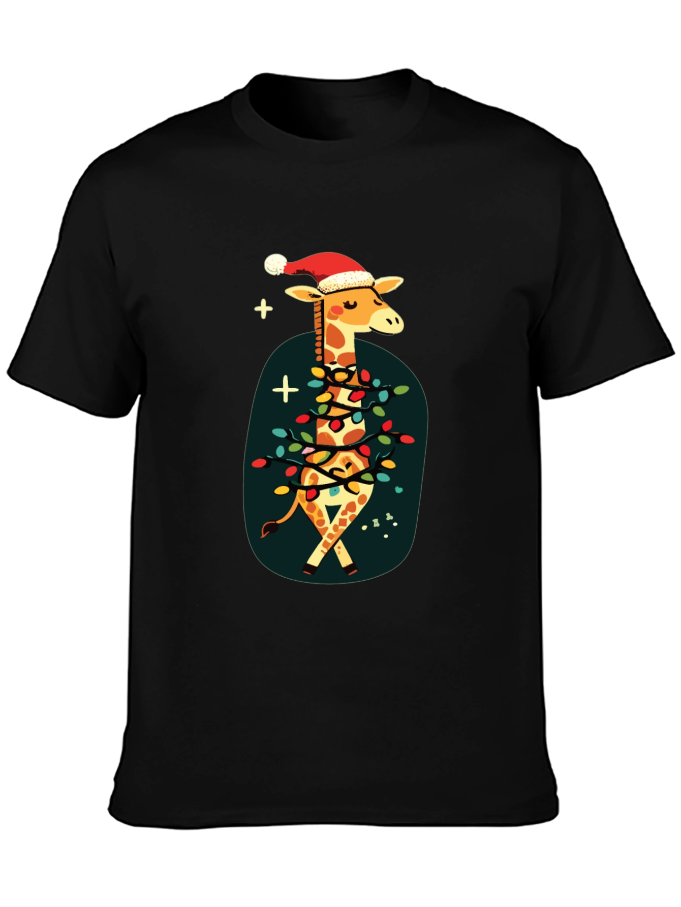 Festive Giraffe Christmas T-Shirt