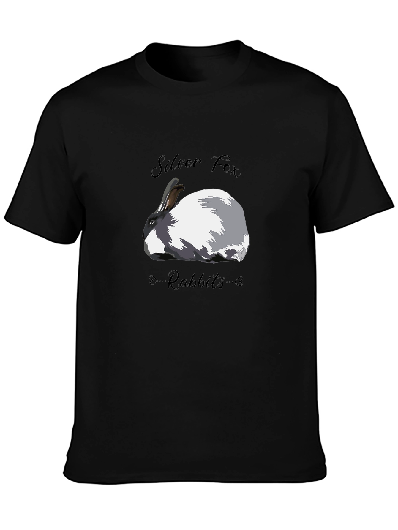 Silver Fox Rabbit Graphic T-Shirt
