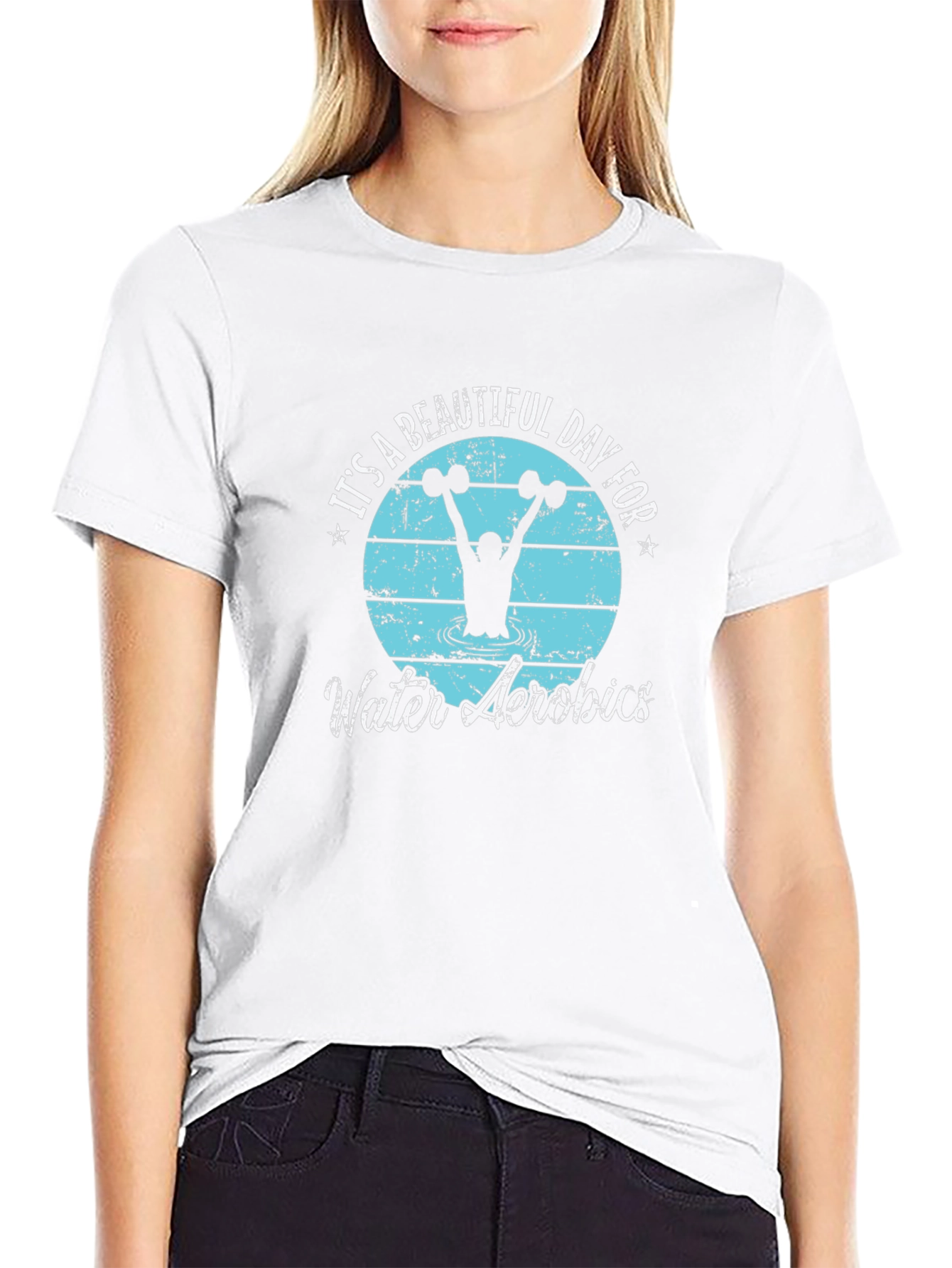 Water Aerobics T-Shirt Funny Workout Tee