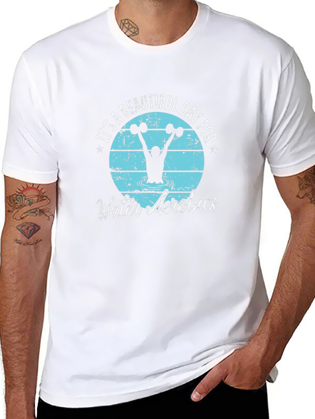 Water Aerobics T-Shirt Funny Workout Tee