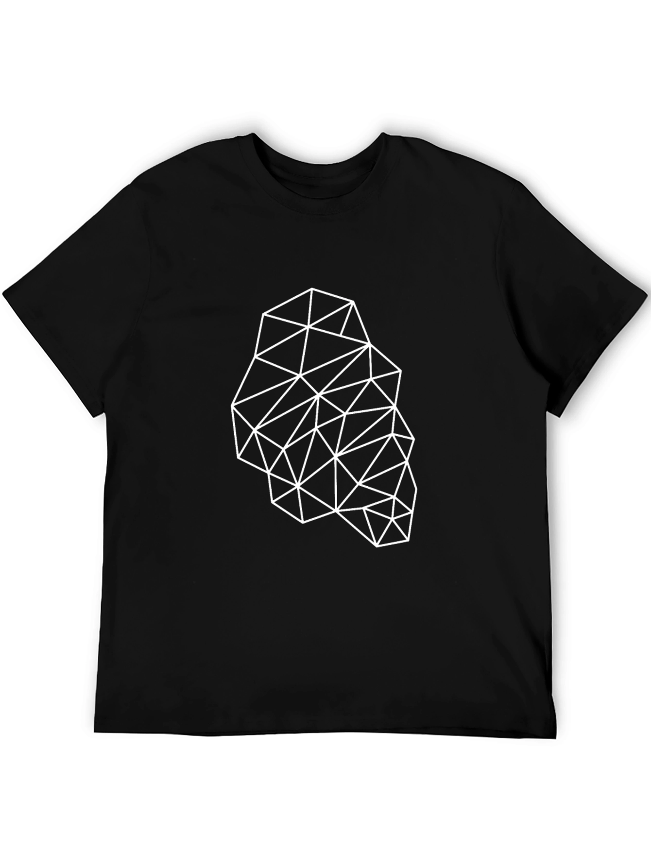 Geometric Graphic Black T-Shirt - Modern Design