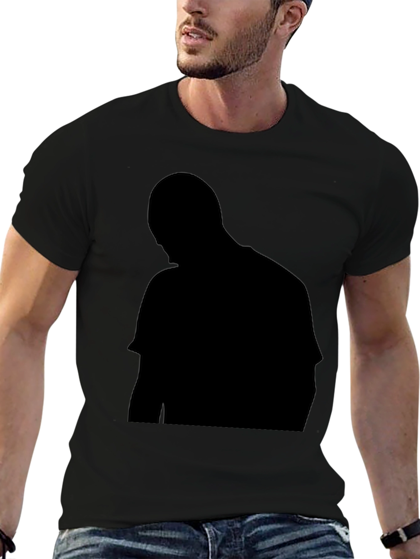 Mens Black Crew Neck Short Sleeve T-Shirt