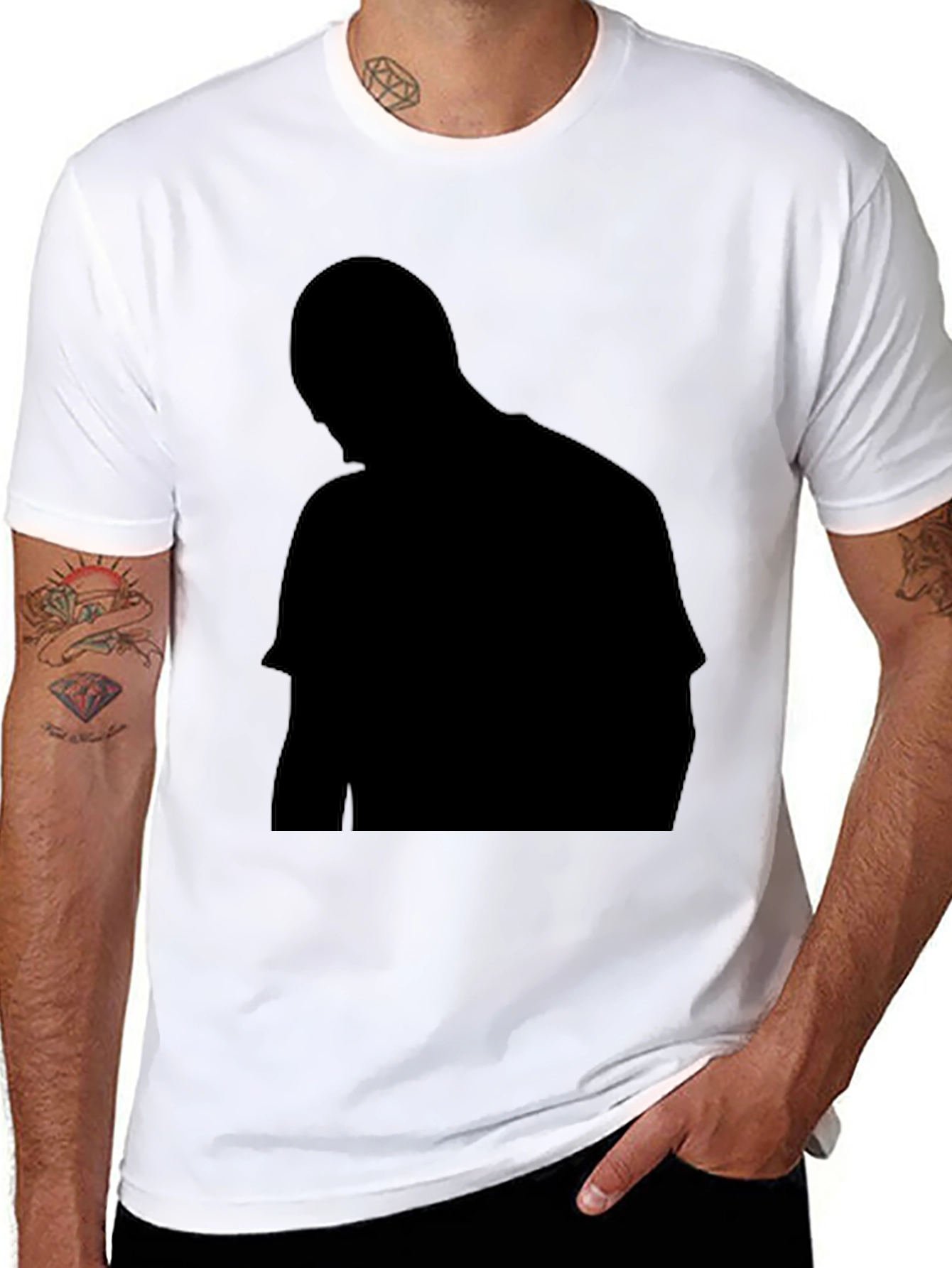 Mens Black Crew Neck Short Sleeve T-Shirt